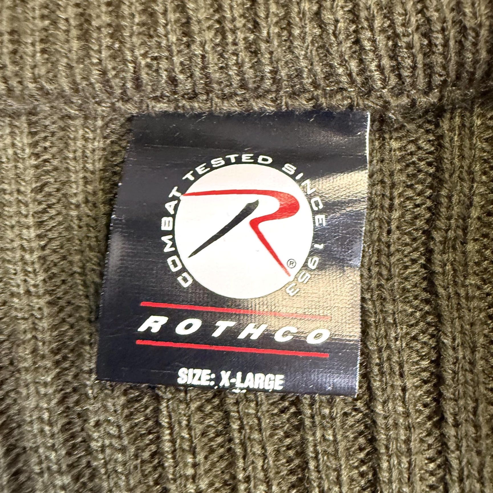 Rothco Rothco 1/4 Zip Acrylic Commando Sweater Olive Drab XL Men Green Pullover Winter Knit Shirt Size US XL / EU 56 / 4 - 2 Thumbnail