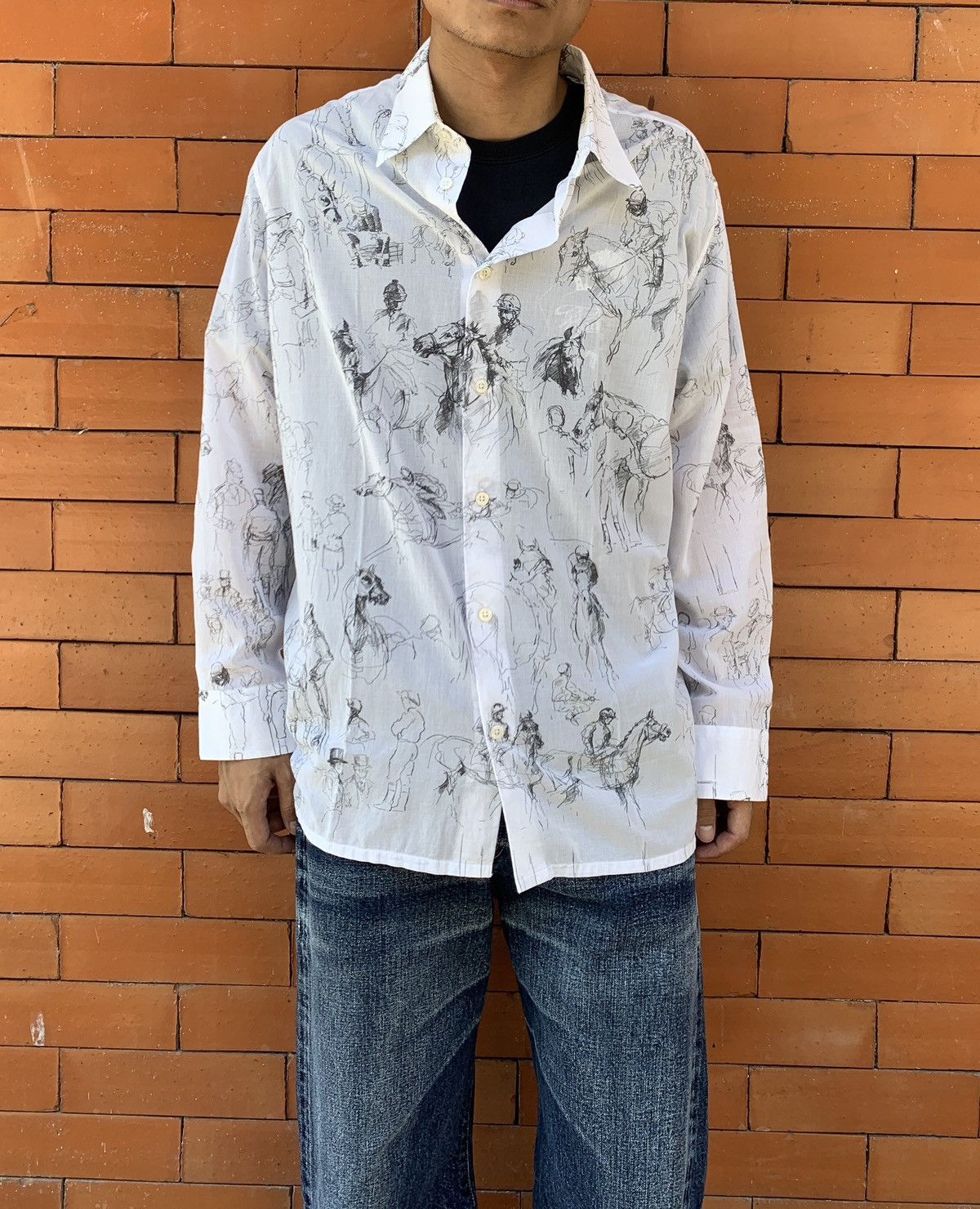 Hermes 90s Sketch Shirts | Grailed