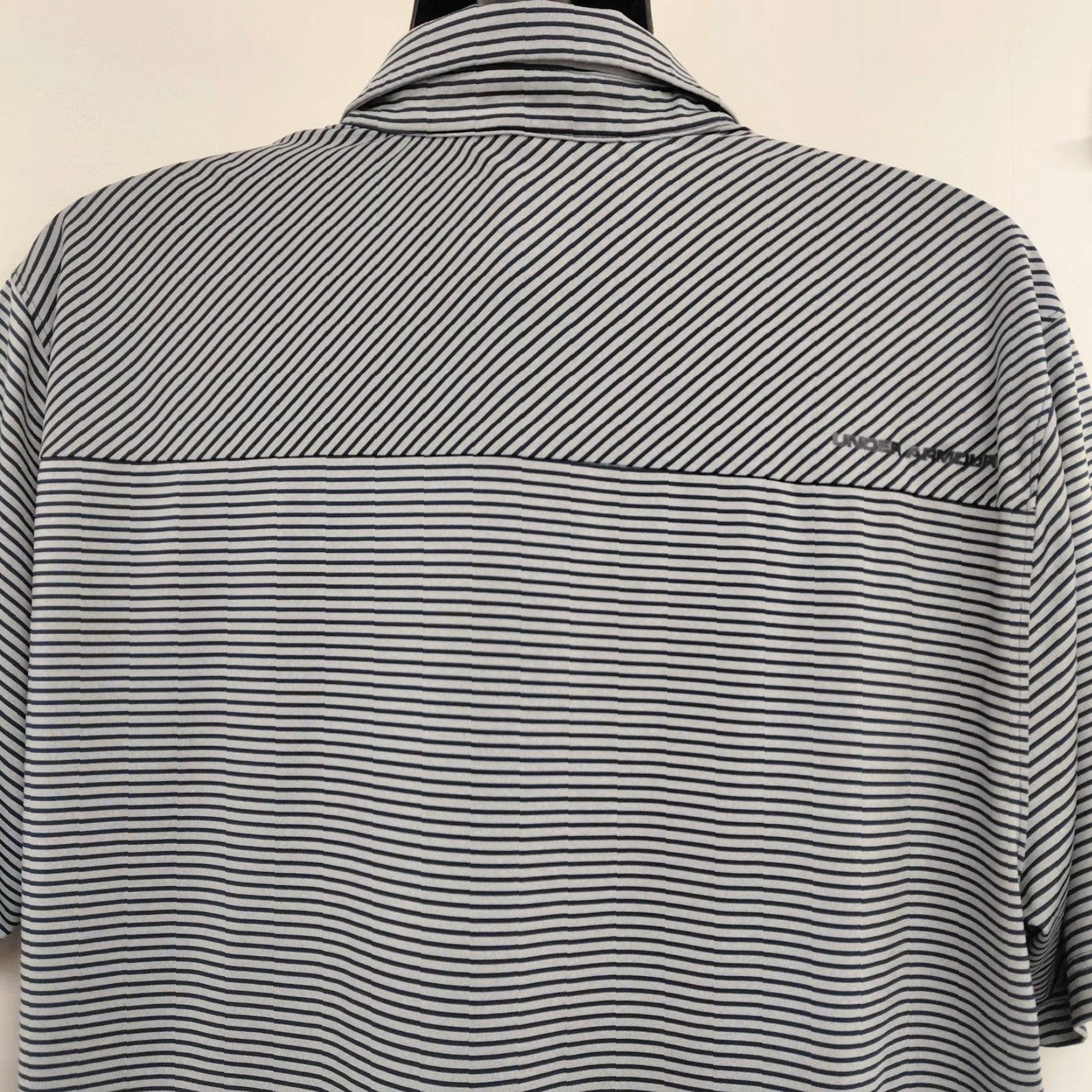 Under Armour Under Armour Polo Shirt Mens 2XL Blue Striped Golf Athleisure Stretch Casual Shirt Size US XXL / EU 58 / 5 - 7 Thumbnail