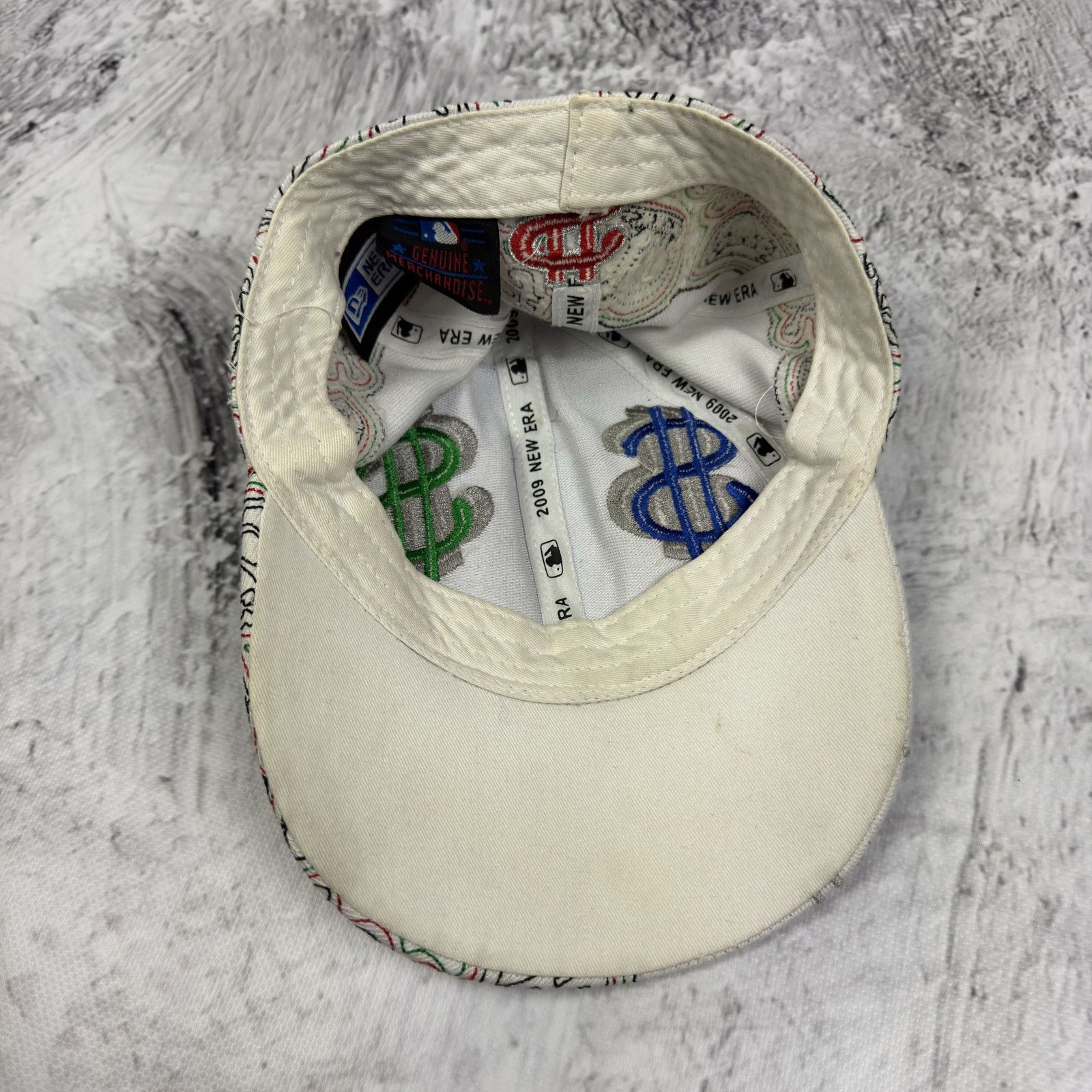 New Era Vintage New Era 2009 White Dollars Embroidered Hat Size ONE SIZE - 5 Thumbnail