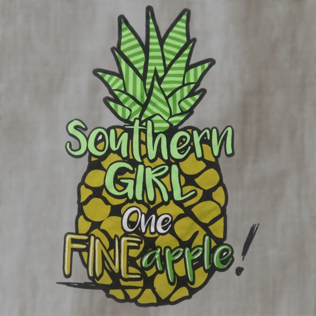 Vintage Southern Girl Shirt Adult Women's L White Love 90s Pineapple Tee T-Shirt Girls Womens Size L / US 10 / IT 46 - 1 Thumbnail