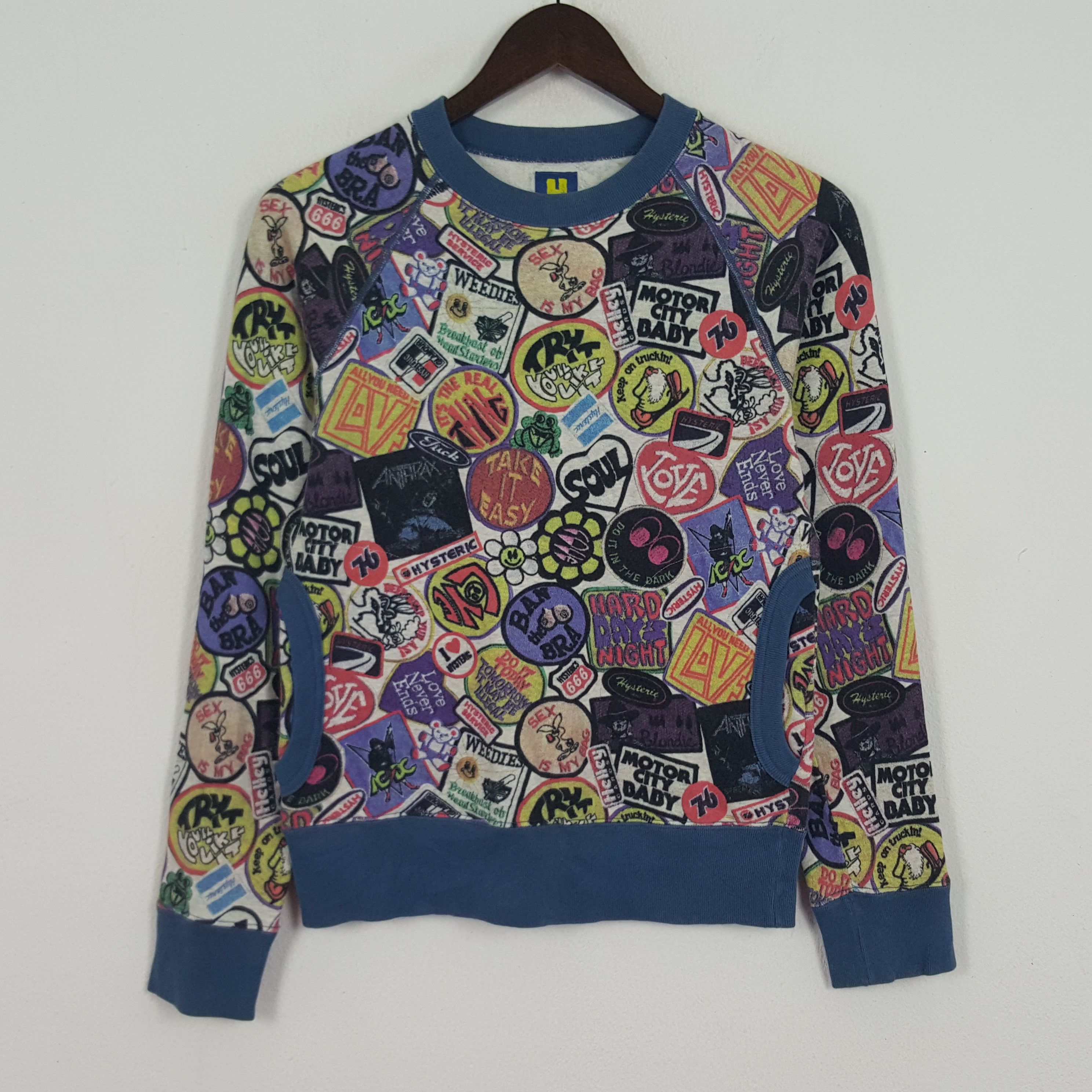 Hysteric Glamour × Vintage Vintage Hysteric Glamour Overprinted Sweatshirt Size XS / US 0-2 / IT 36-38 - 1 Thumbnail