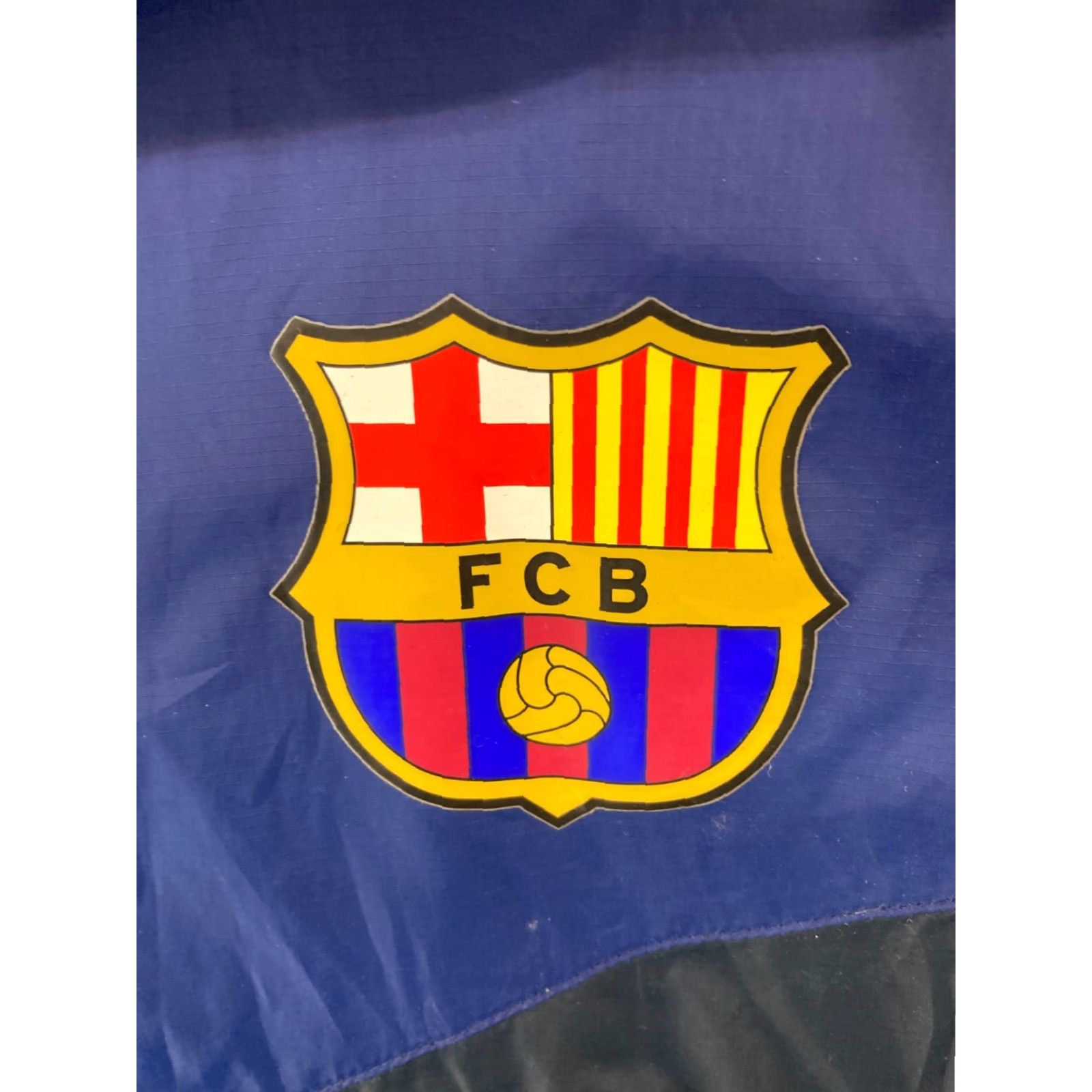 Nike Nike Mens Colorblock Zip Windbreaker Hooded Jacket Medium Blue Soccer FCB - Streetwear Athletic Sports Size US M / EU 48-50 / 2 - 5 Thumbnail