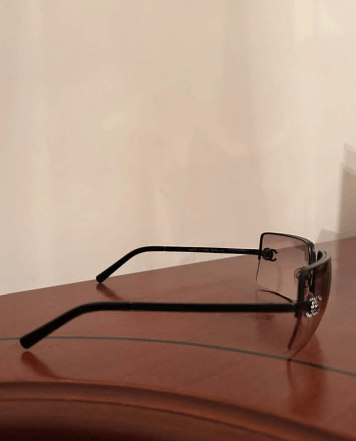 Chanel × Vintage CHANEL Sunglasses 4092-B Rimless Rhinestone 4017 Vintage Size ONE SIZE - 4 Thumbnail