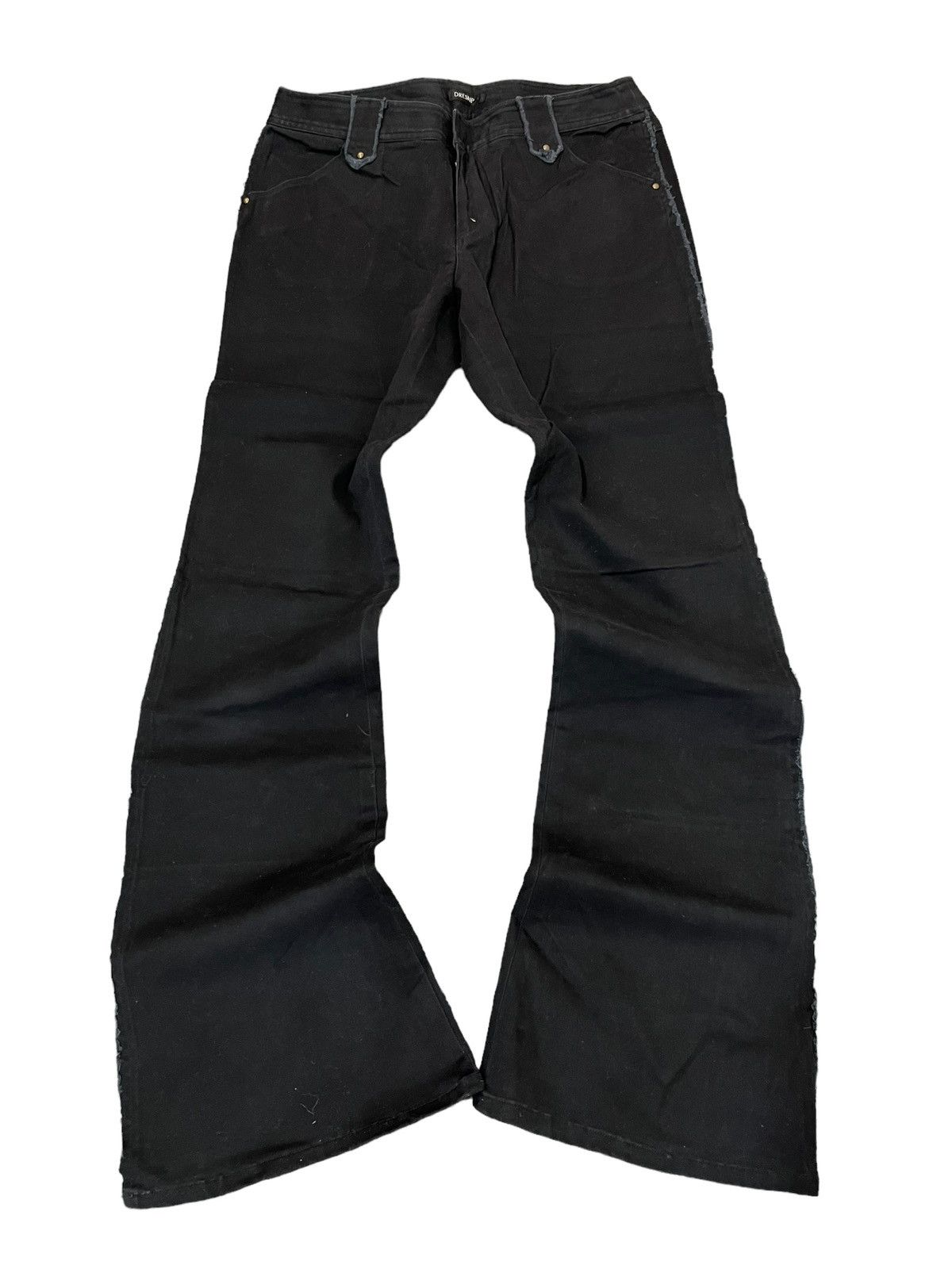 image of Archival Clothing x If Six Was Nine Vintage Moleskin Flared Jeans Velvet Black, Men's (Size 27)
