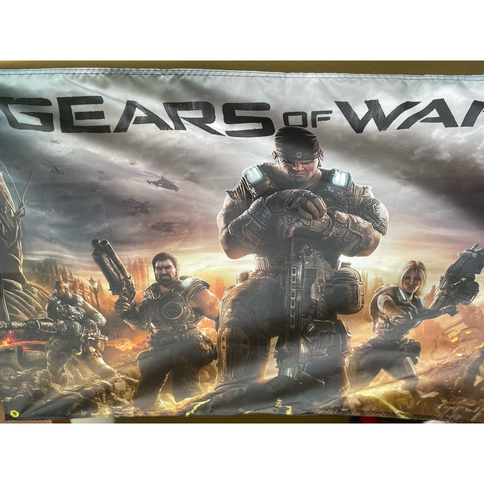 Microsoft Gears Of War 3 5ft Flag Microsoft XBOX 360 2011 Poster GOW Size ONE SIZE - 2 Thumbnail