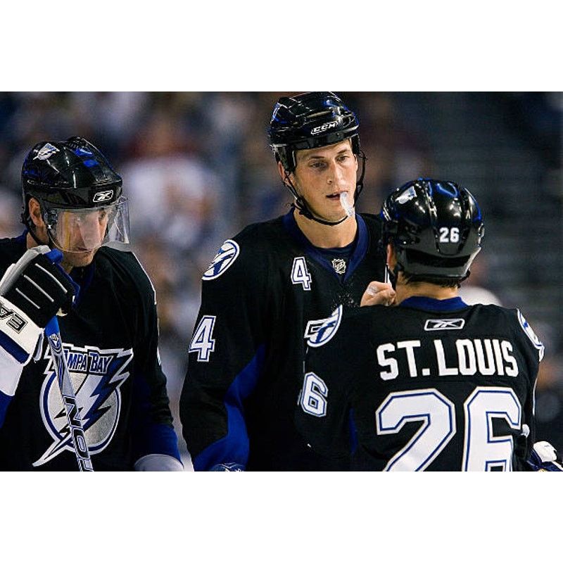NHL × Reebok LeCAVALIER 4 Tampa Bay Lightning 2000s RBK jersey XL NHL vtg Size US XL / EU 56 / 4 - 9 Thumbnail