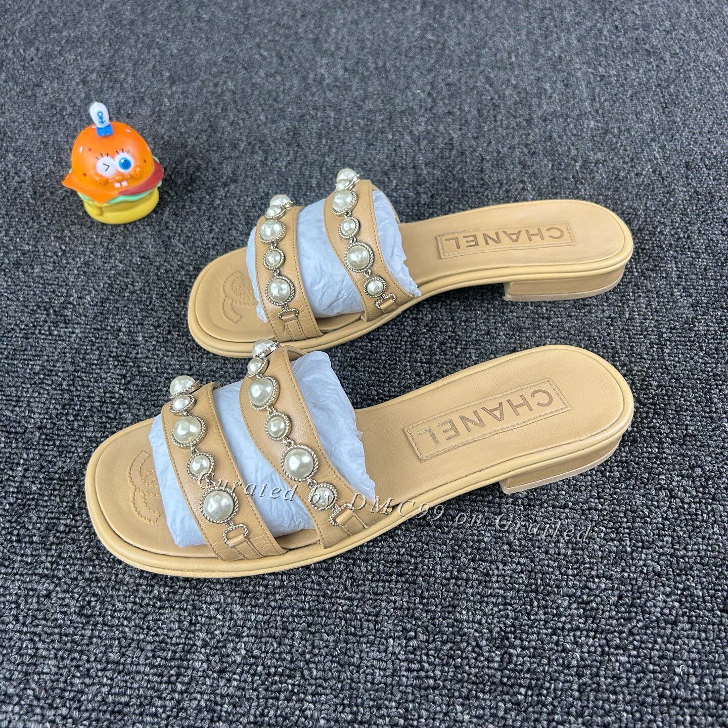 Chanel Chanel Beige Pearl Sandals Size US 6 / IT 36 - 1 Thumbnail