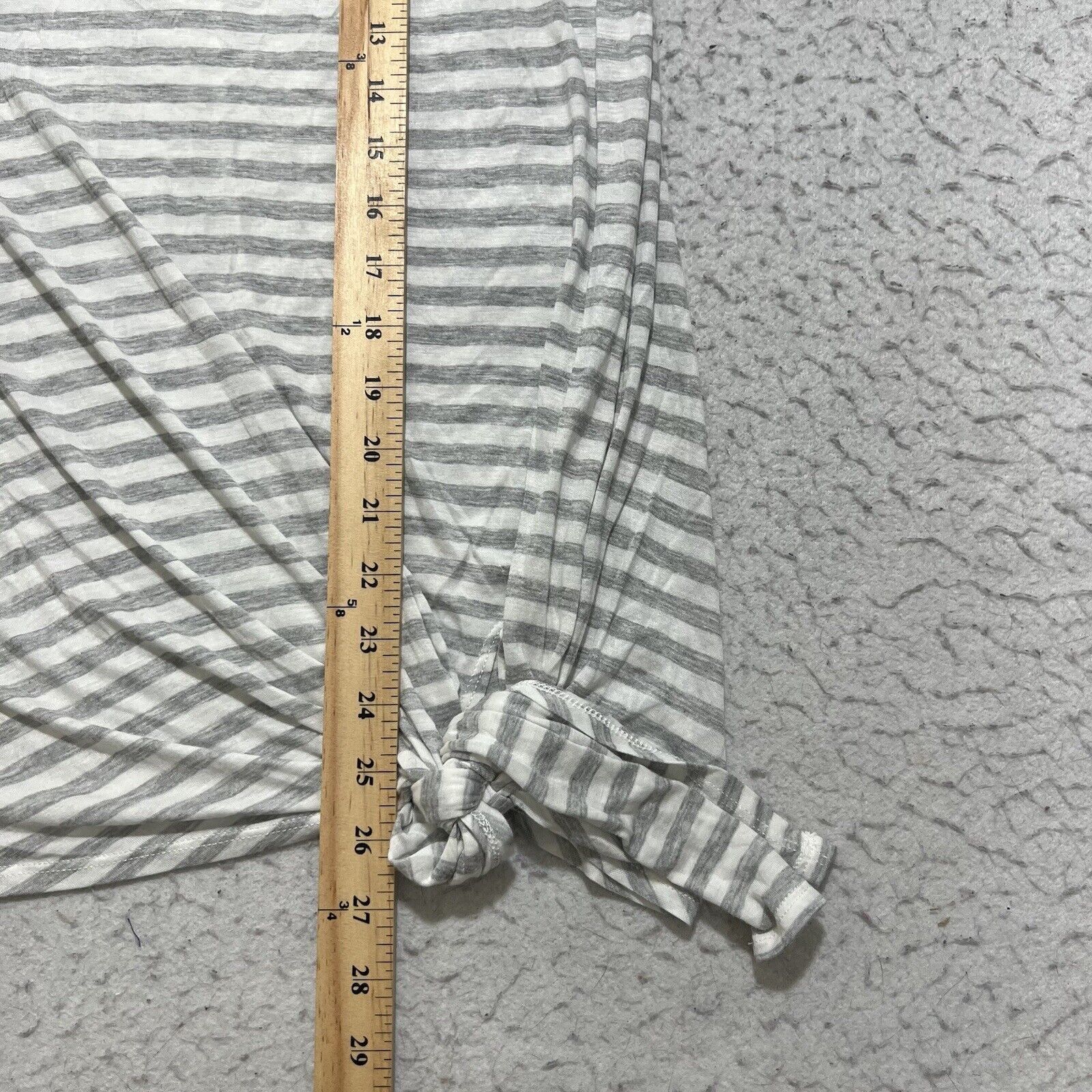 Nordstrom Bobi Sleeveless Tank Top Tie Strap Gray + White Striped Size XS / US 0-2 / IT 36-38 - 7 Thumbnail