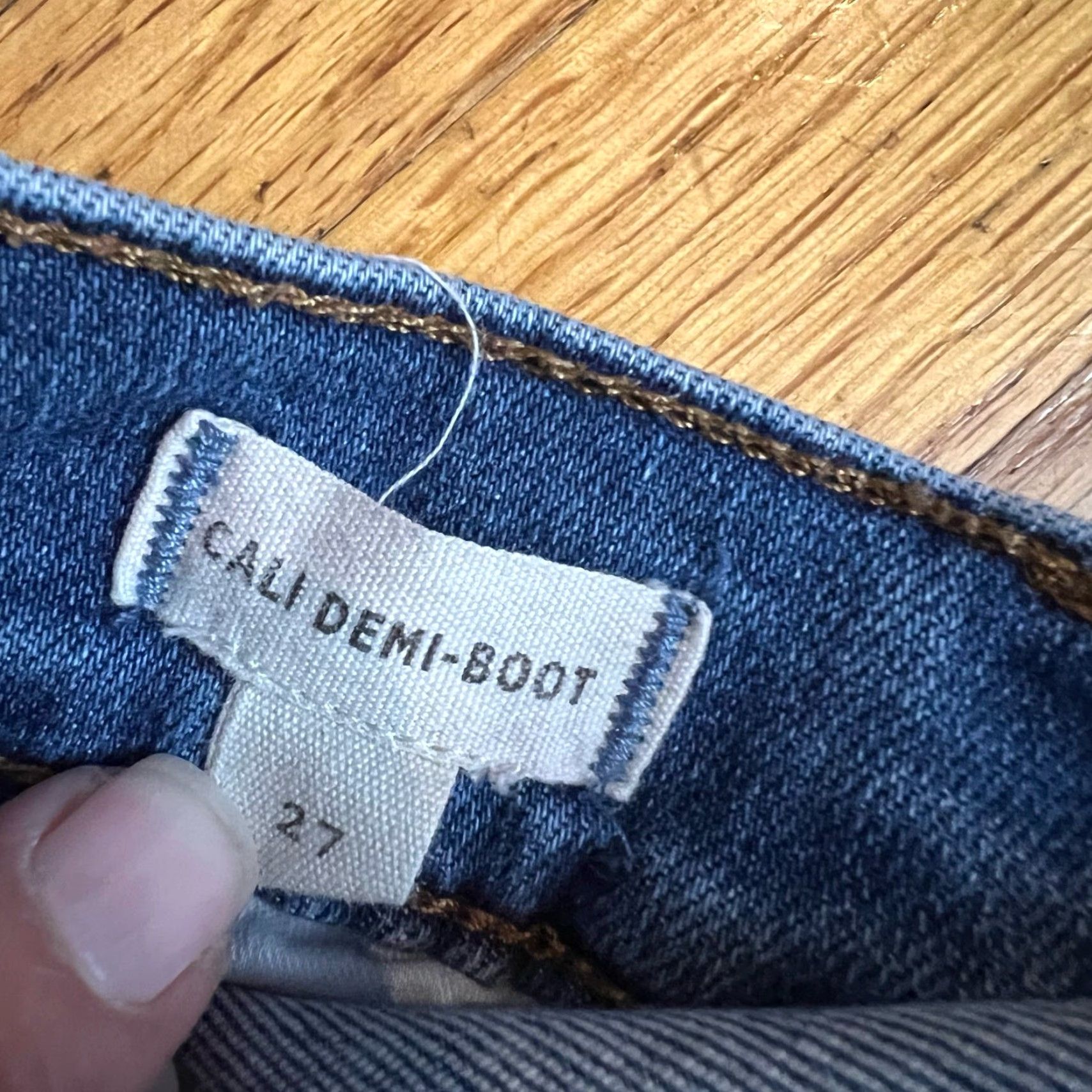 Madewell Madewell Jeans Womens 27 Blue Cali Demi Boot Stretch Pockets Crop Jeans 27 Womens Blue Cropped Size 27" / US 4 / IT 40 - 5 Thumbnail