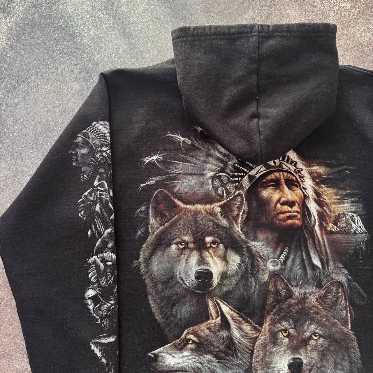 Japanese Brand × Vintage WILD Vintage Wolf Printed Zip Hoodie Size US M / EU 48-50 / 2 - 10 Thumbnail