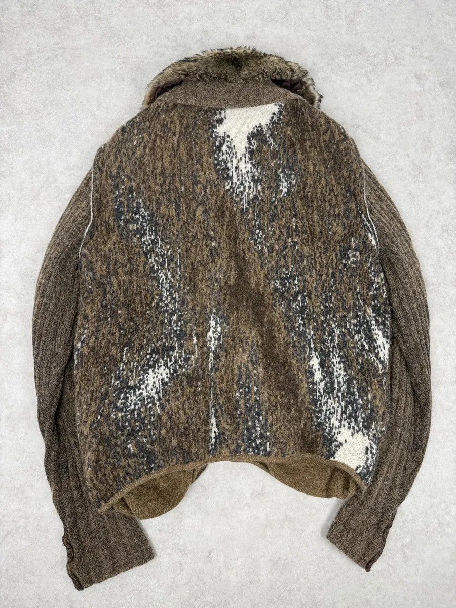 Roberto Cavalli 2000s Roberto Cavalli Brown Wool Mohair Fur Collar Light Jacket Size US XL / EU 56 / 4 - 6 Thumbnail