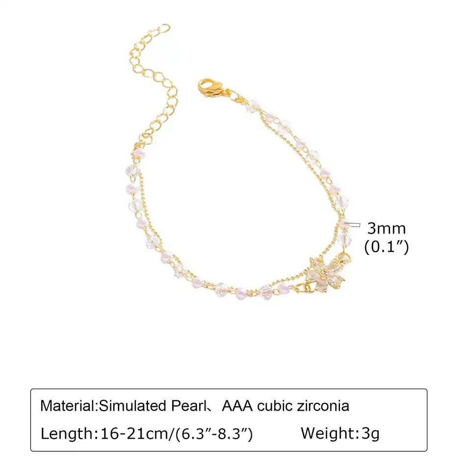 Other Delicate Flower Charm Bracelet Size ONE SIZE - 2 Thumbnail