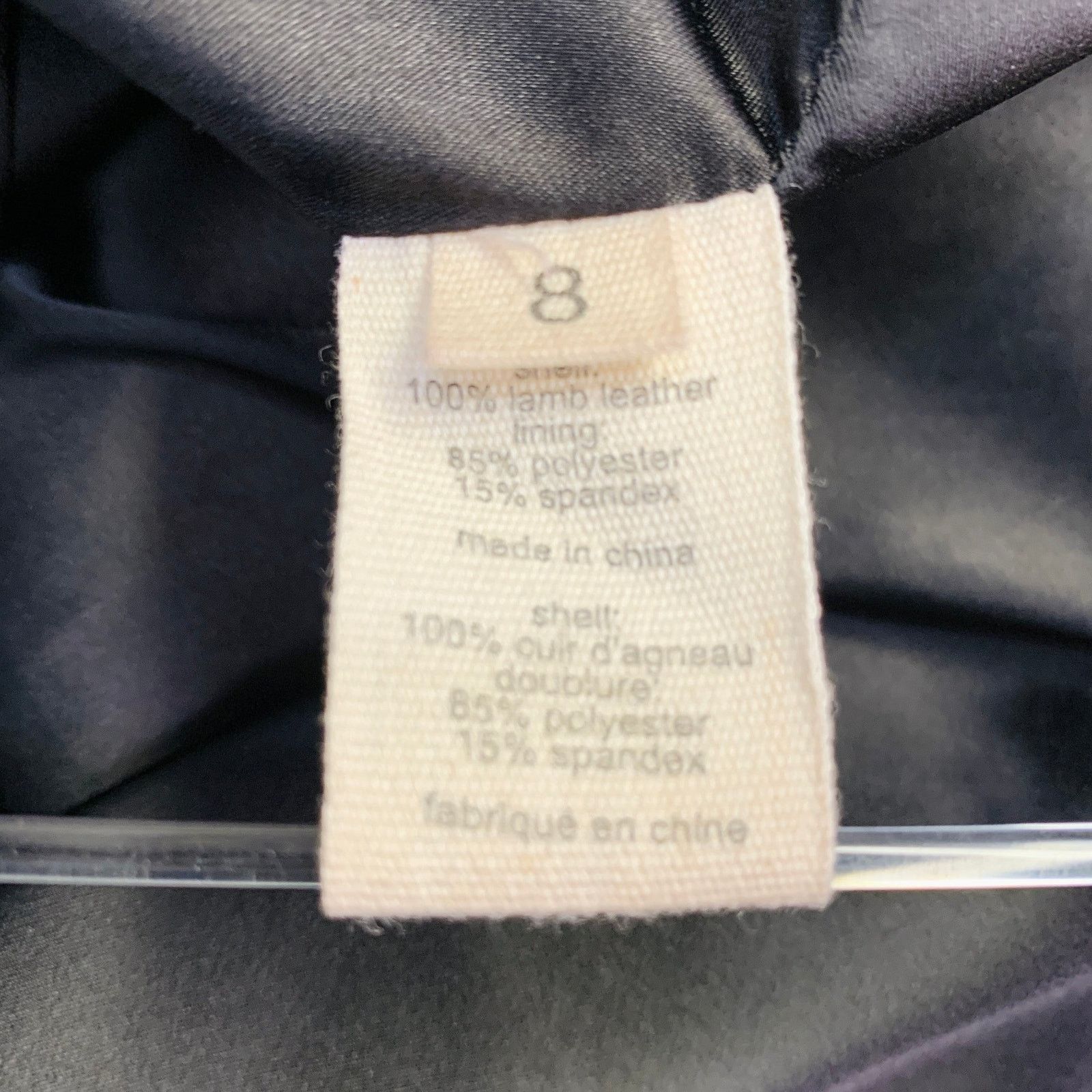 L'AGENCE Black Pleated Lambskin Leather Pencil Below Knee Skirt Size 30" / US 8 / IT 44 - 5 Thumbnail