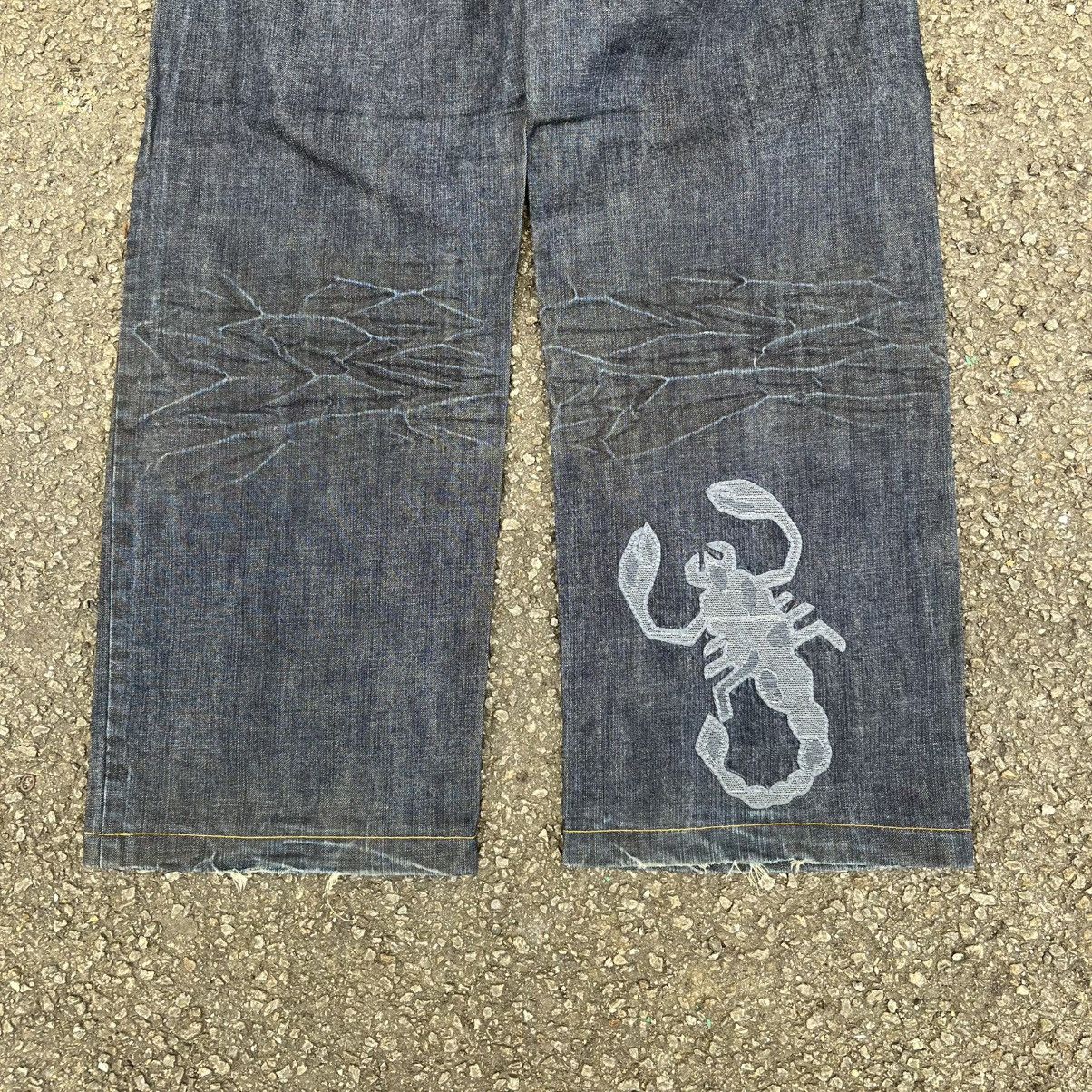 Emporio Armani Y2K Emporio Armani Eco Wash Denim Big Scorpion Baggy Jeans Size US 31 - 11 Thumbnail