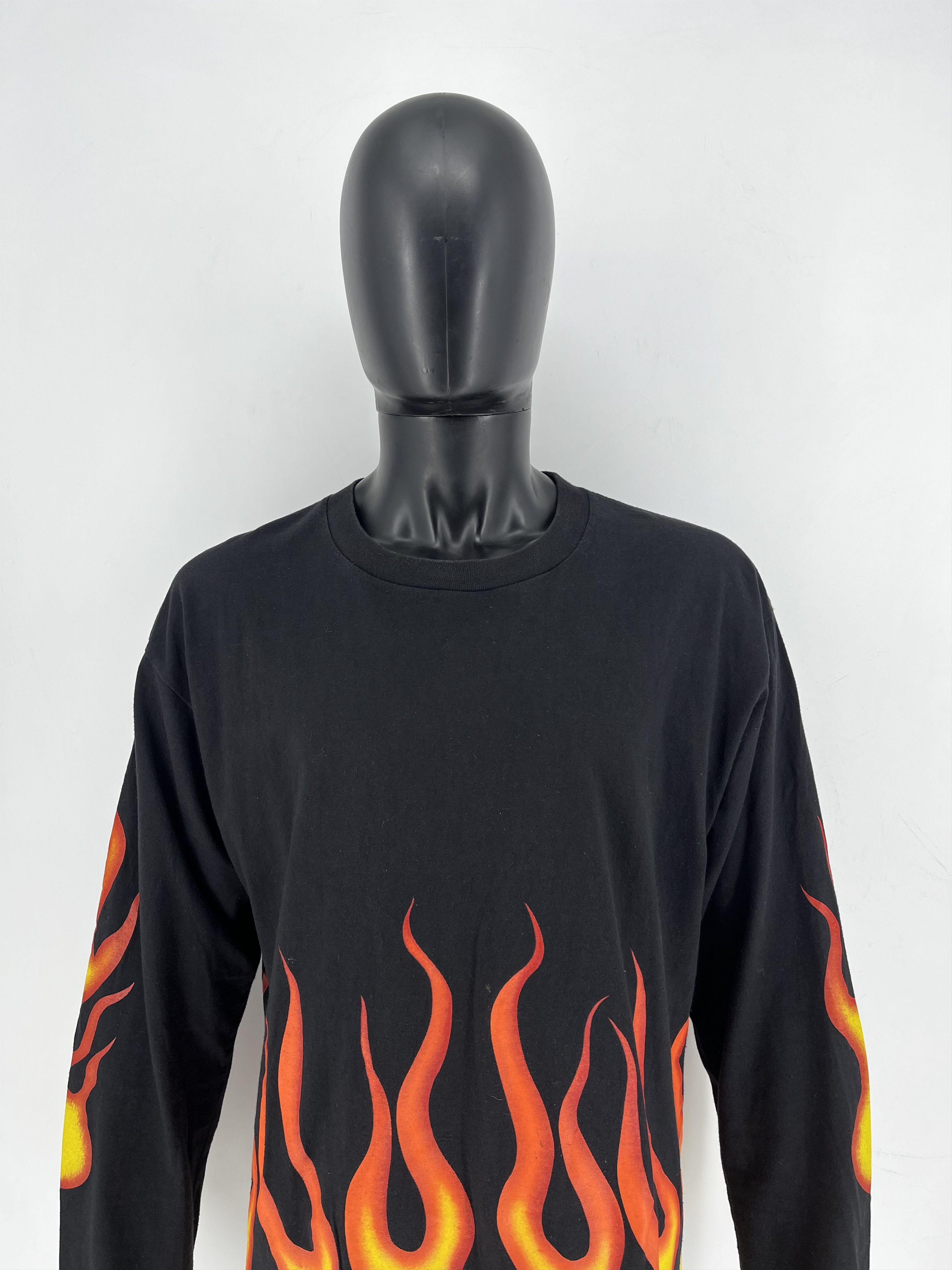 Band Tees Vintage Y2K Flame All Over Print Longsleeve Tee Size US L / EU 52-54 / 3 - 3 Thumbnail