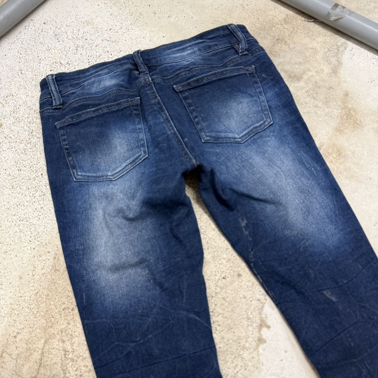 Japanese Brand Slim Skinny Fit Distressed Design Pants Size 24" / US 00 / IT 34 - 8 Thumbnail