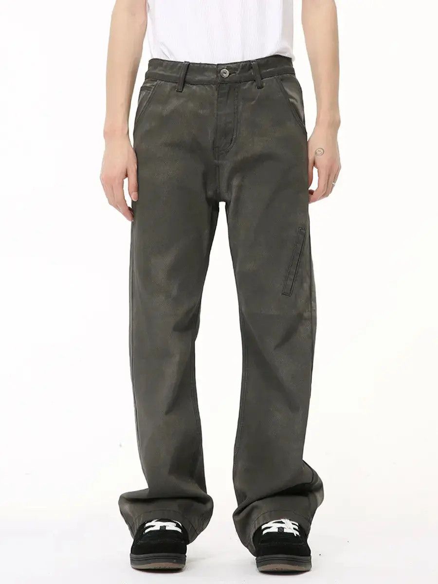 Japanese Brand Retro loose straight pocket micro flared jeans Size US 32 / EU 48 - 3 Thumbnail