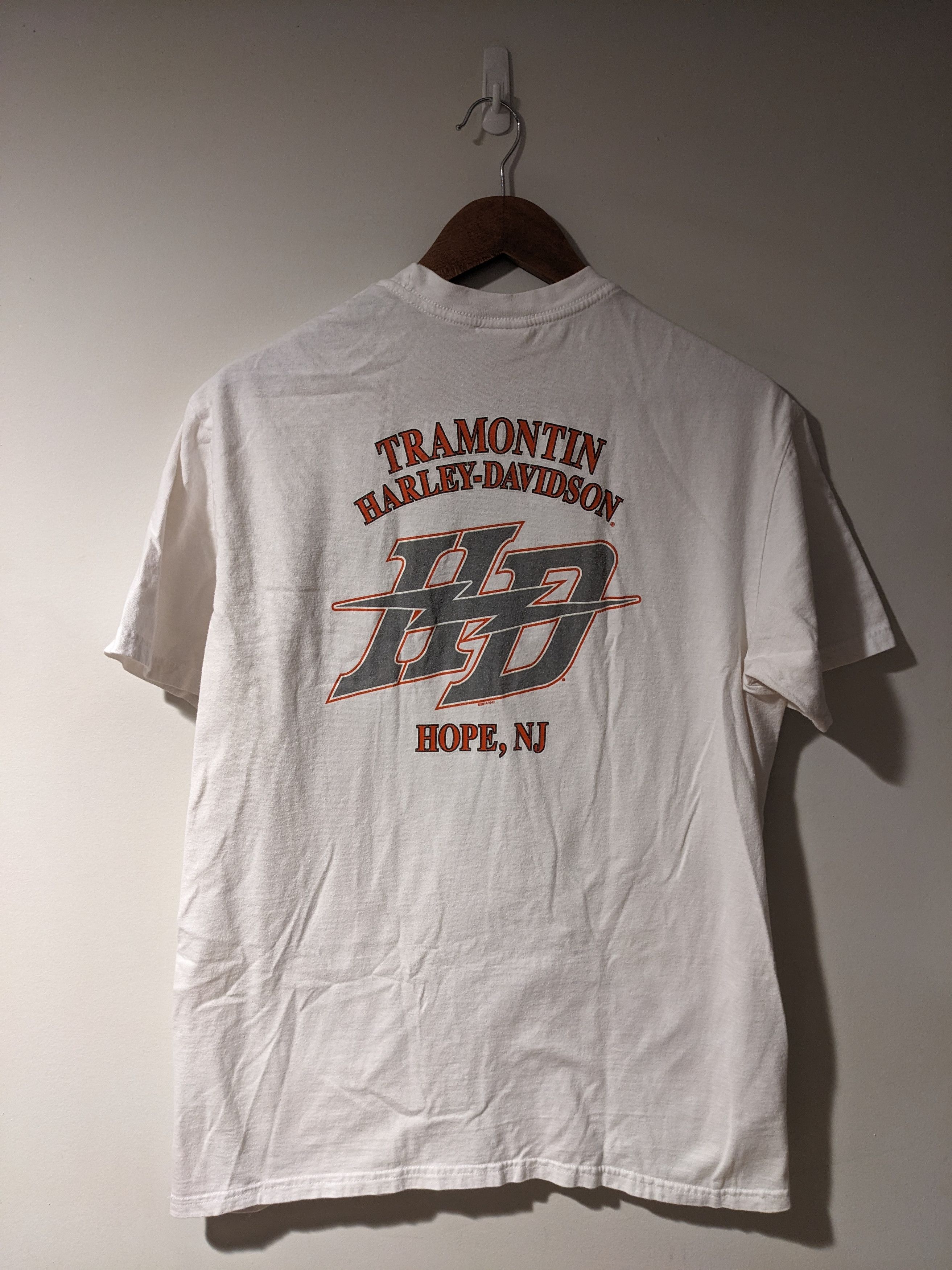 Harley Davidson Vintage 2014 Harley Davidson Motorcycle Logo Skull T-Shirt Size US M / EU 48-50 / 2 - 1 Thumbnail