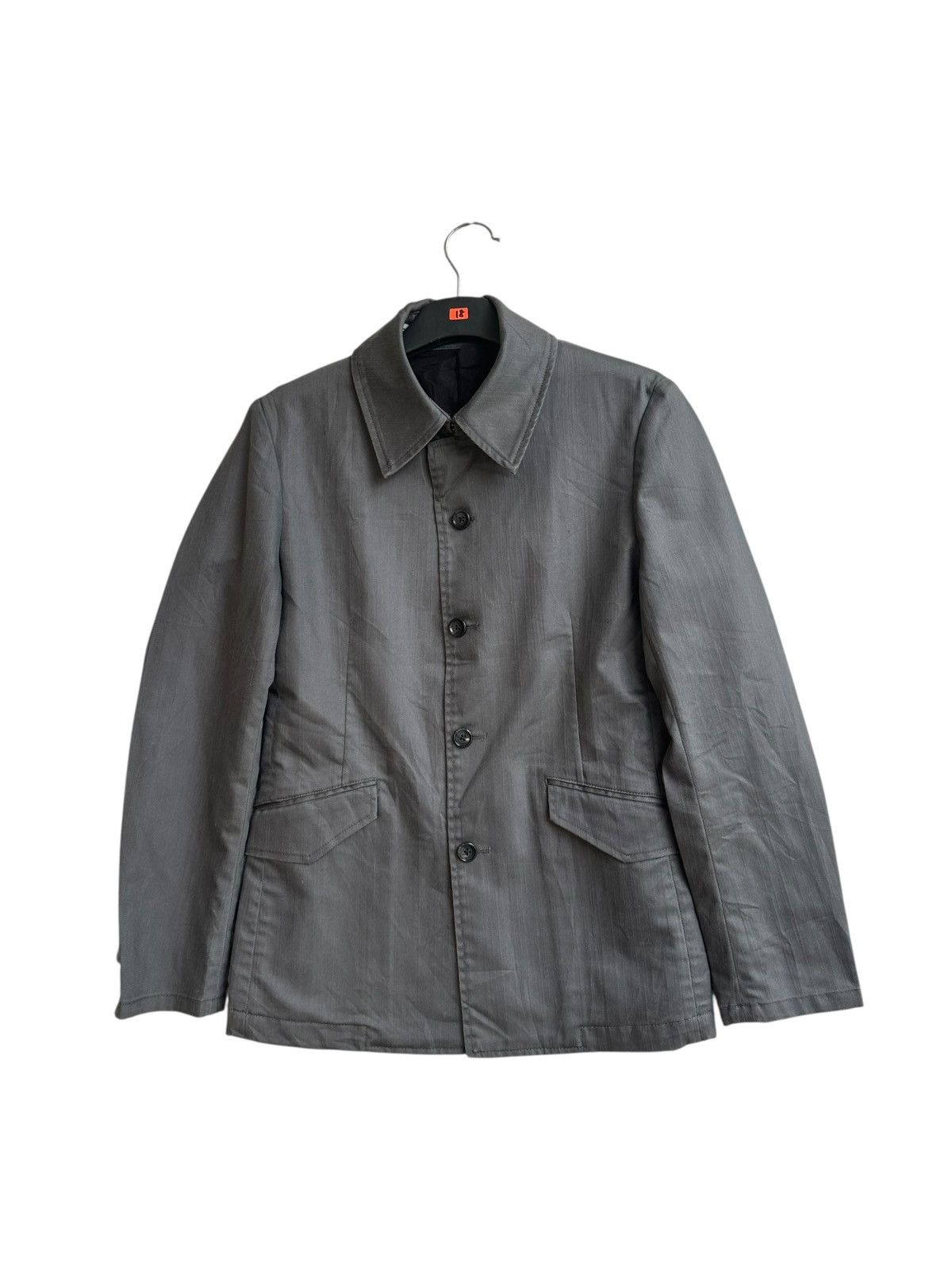 Tornado Mart Tornado Mart Workwear Chore Coat Minimal Grey Button Jacket Size US L / EU 52-54 / 3 - 1 Thumbnail