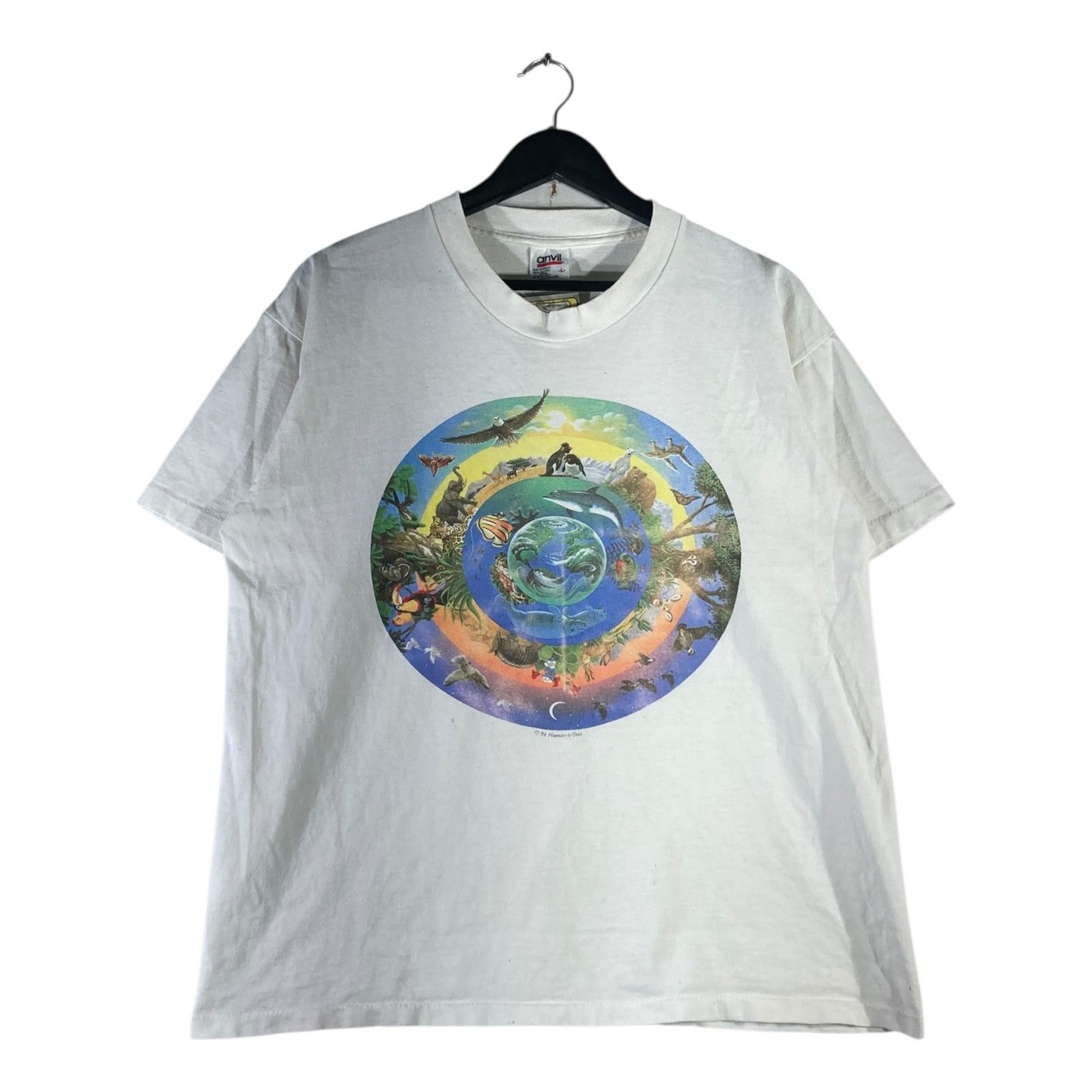 Anvil Vintage Animals Planet Pre-Shrunk Short Sleeve T-Shirt Large Size US L / EU 52-54 / 3 - 1 Thumbnail