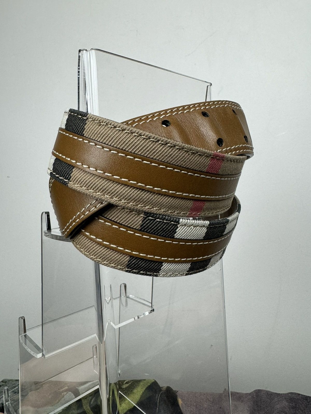 Burberry Leather belt Burberry y2k original luxury casual item Size ONE SIZE - 4 Thumbnail