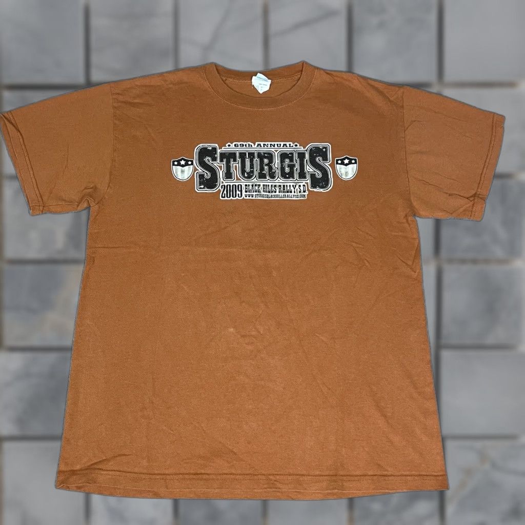 Delta Sturgis T-Shirt Adult L Orange Motorcycle Rally Ride SD Vtg Delta Size US L / EU 52-54 / 3 - 1 Thumbnail