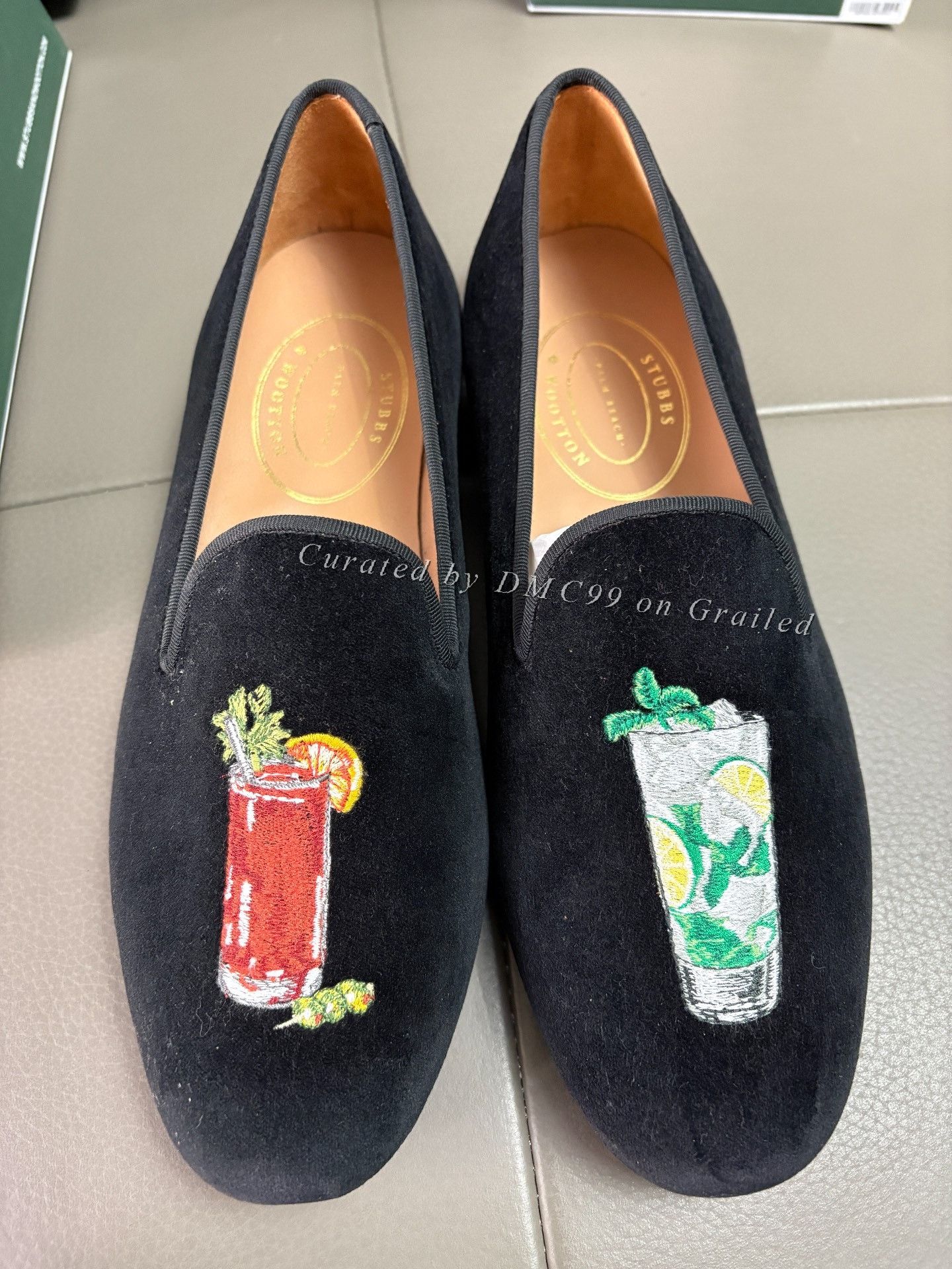 Stubbs & Wootton Velvet Smoking Loafers in Black, Men's (Size 10) — image 2 of 6
