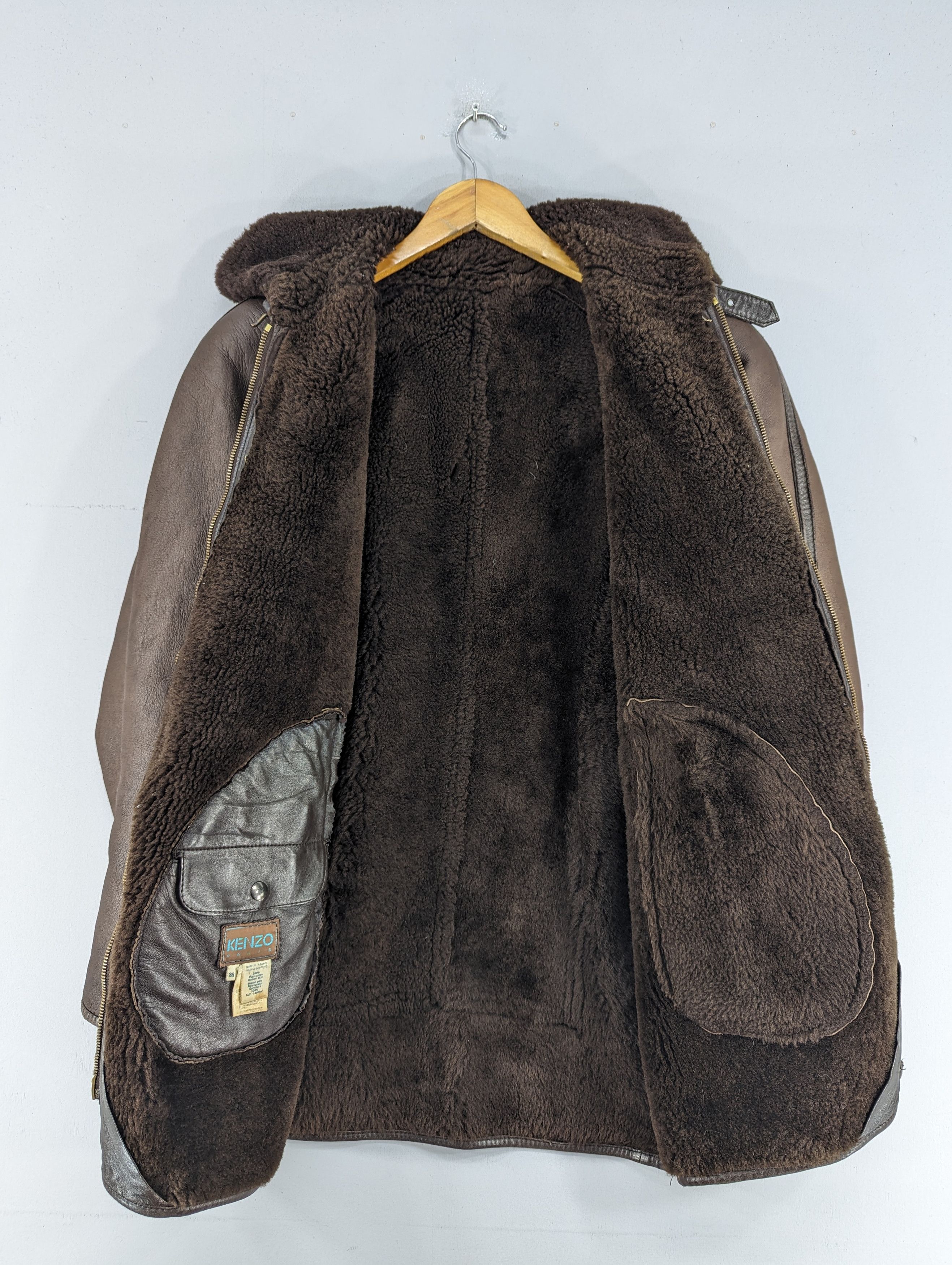 Kenzo Vintage Kenzo Paris Shearling Sherpa Leather Jacket Size US M / EU 48-50 / 2 - 11 Thumbnail