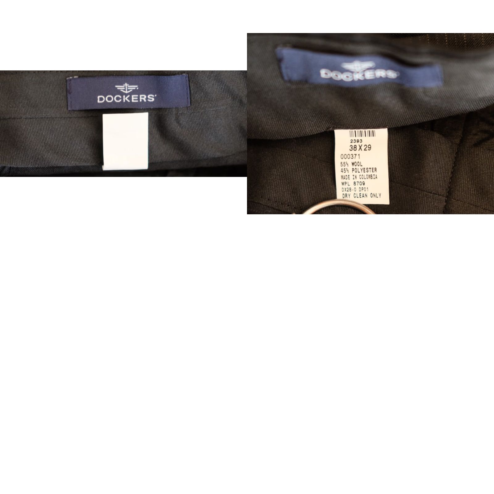 Dockers DOCKERS Dress Pants Black Stripe Cuffed Mens 38 x 29 Wool Blend Size US 38 / EU 54 - 8 Thumbnail
