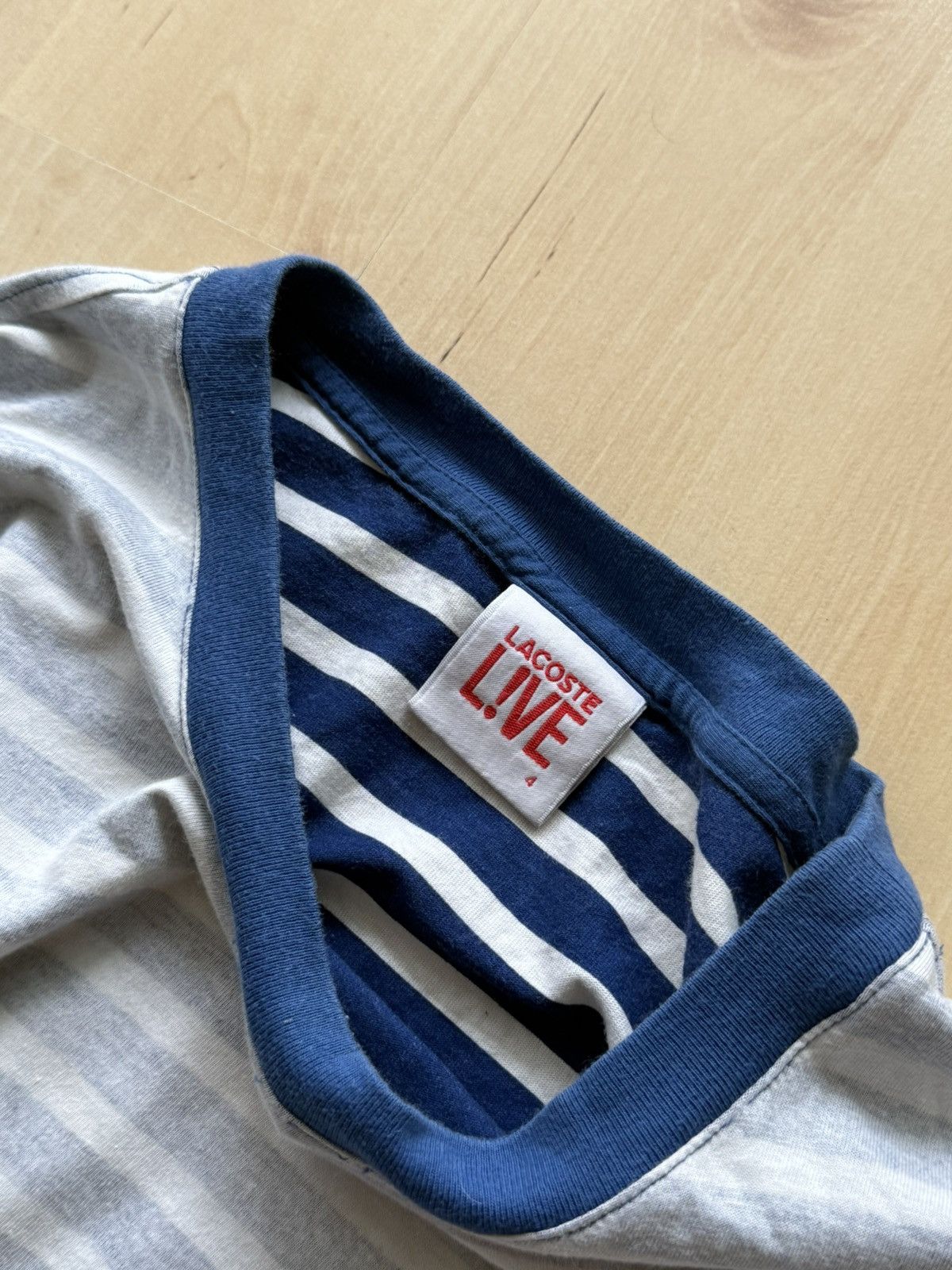 Lacoste Lacoste Live Striped ghost pocket tshirt Size US M / EU 48-50 / 2 - 2 Thumbnail