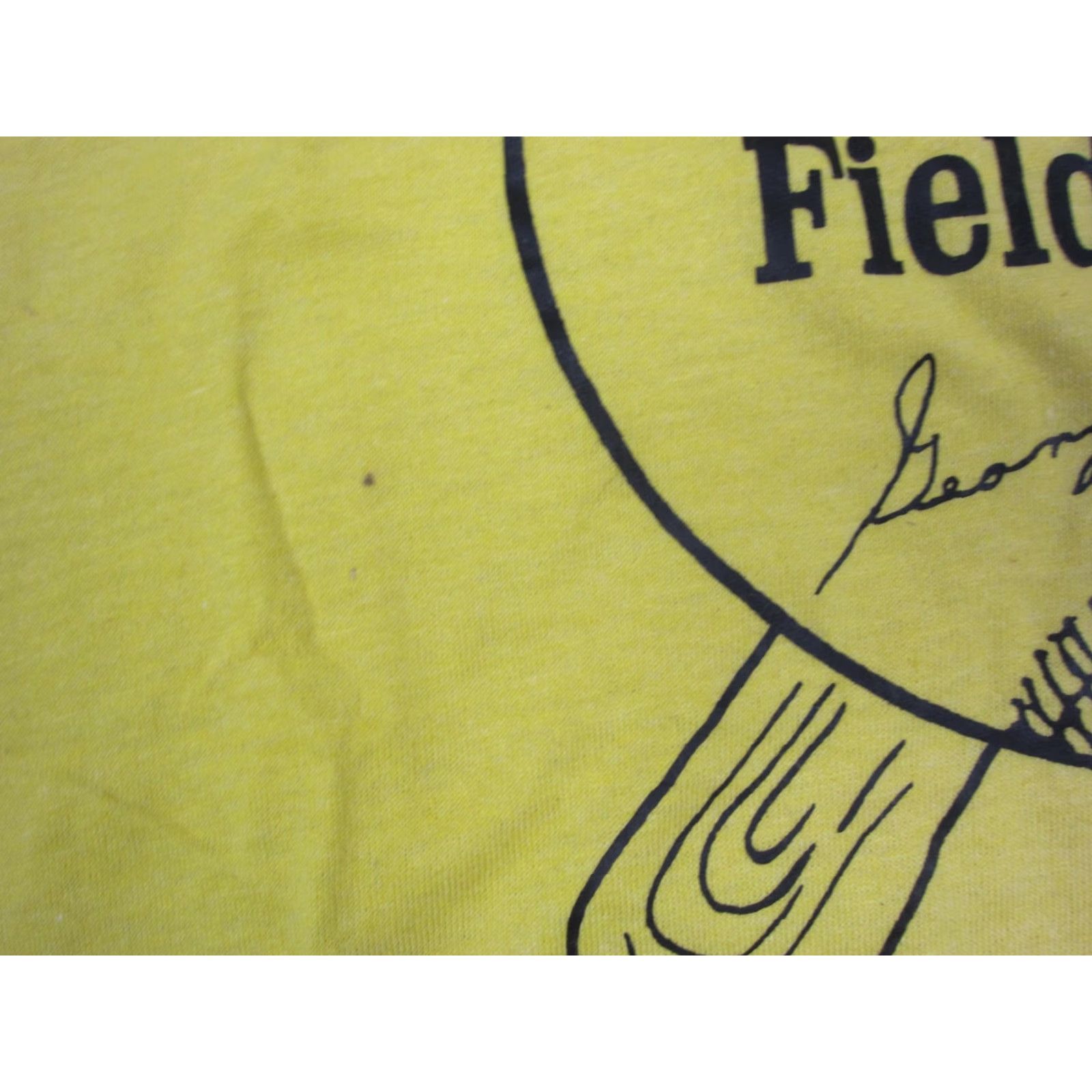 Vintage VINTAGE Screen Star Baseball Shirt Mens L Yellow 80s Made in USA Field Logo Short Sleeve Crew Neck Cotton Polyester Knit 2-3 Day Ships Mens Size US L / EU 52-54 / 3 - 3 Thumbnail
