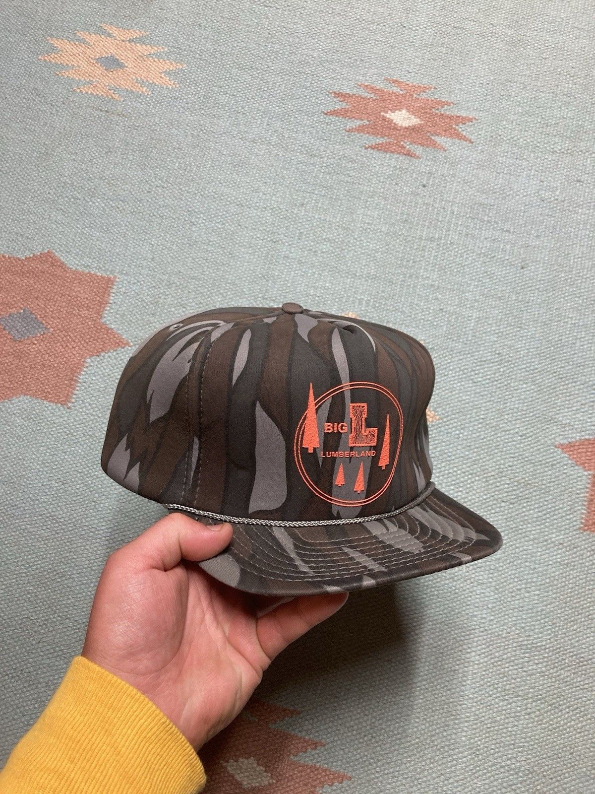 Vintage vtg SnapBack hat camo Big L lumberland Michigan lumr Trebark Size ONE SIZE - 1 Thumbnail