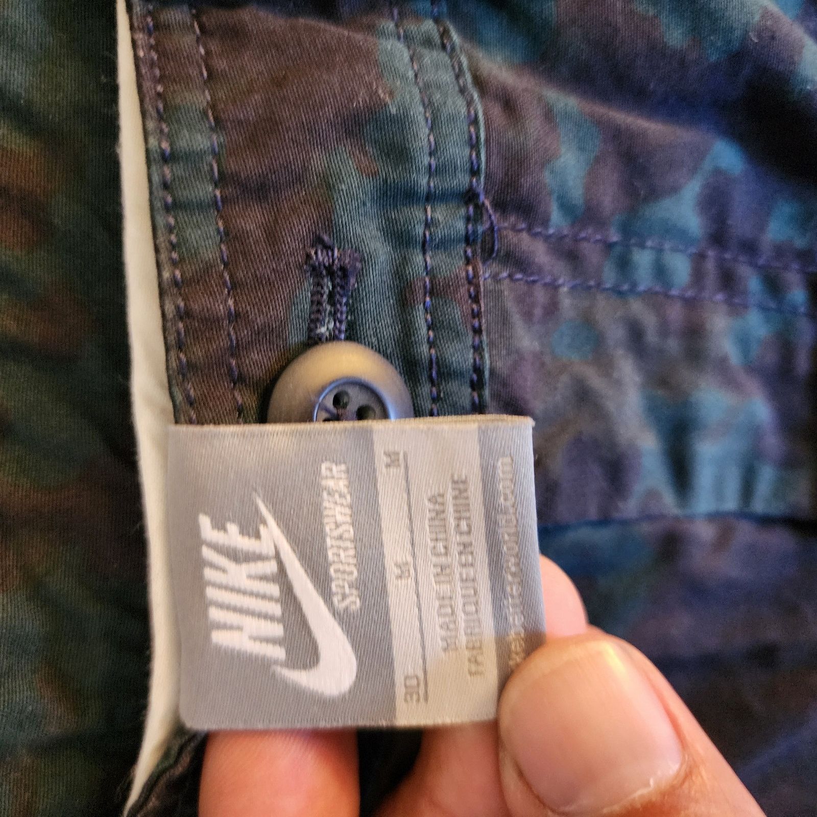 Nike Nike Medium Camo Cargo Shorts Dark Green Men's Size US 32 / EU 48 - 3 Thumbnail
