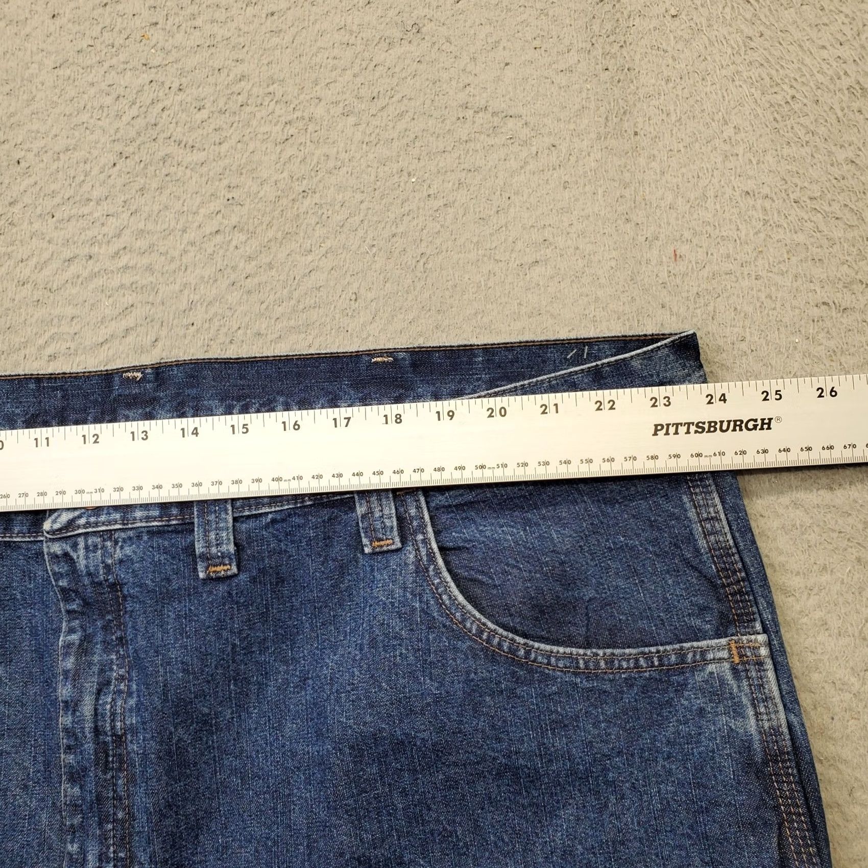 Wrangler Wrangler Mens Blue Denim Carpenter Shorts 48 Bermuda Flat Front 5-Pocket Casual Workwear Regular Size US 32 / EU 48 - 5 Thumbnail