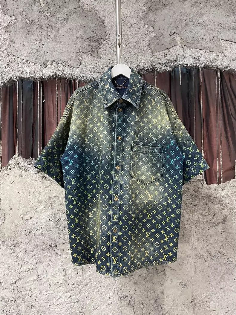 Louis Vuitton Louis Vuitton Colourful Old Flower Denim Short Sleeve Jack Size US M / EU 48-50 / 2 - 1 Thumbnail