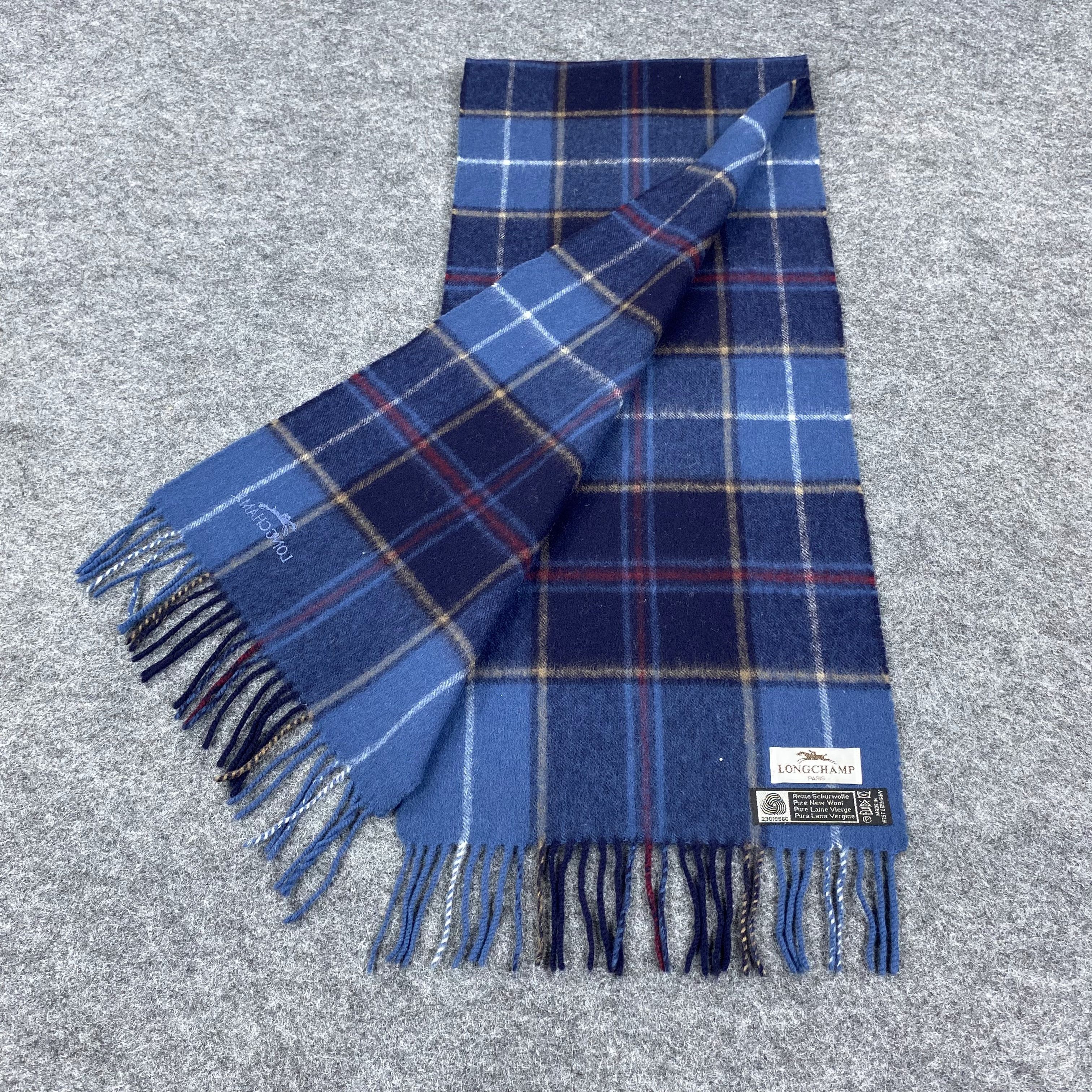 Longchamp × Vintage GF10121 Longchamp Scarf Neck Wear Muffler Nova Check Size ONE SIZE - 4 Thumbnail