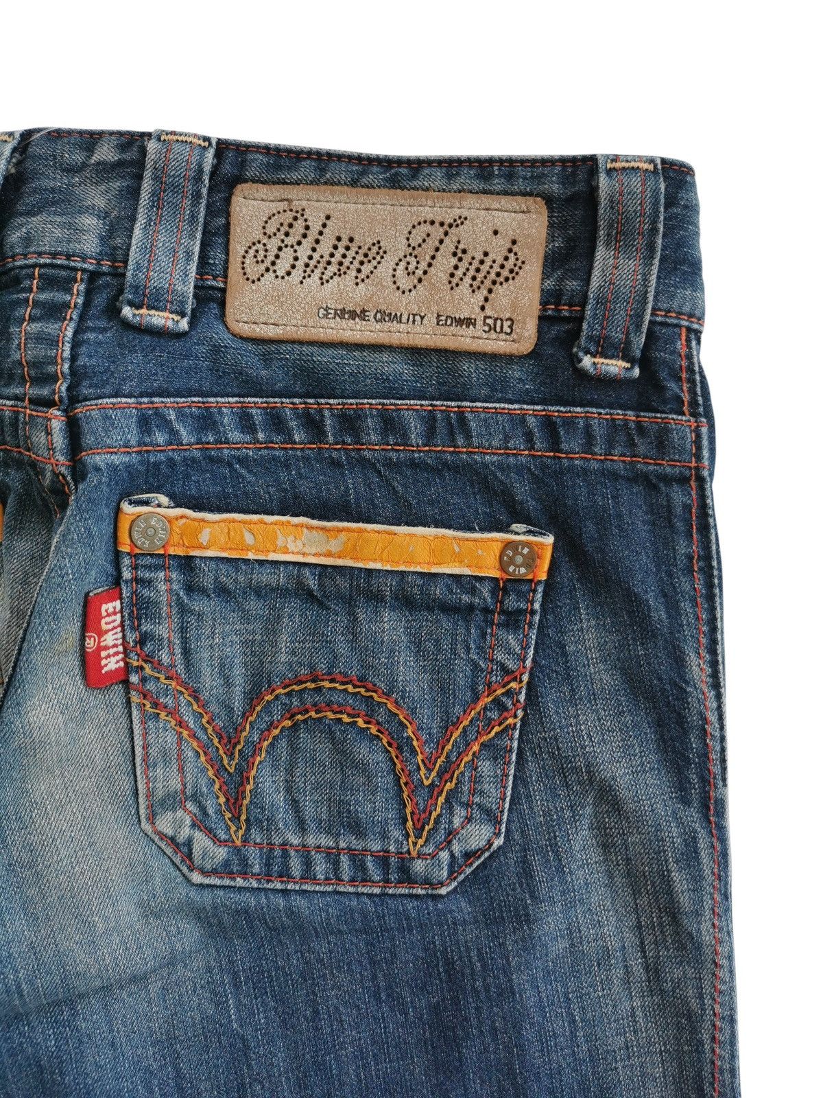 Tornado Mart Vtg Edwin BlueTrip Bushpant Mudwash Bootcut,Flared Denim Size US 28 / EU 44 - 4 Thumbnail