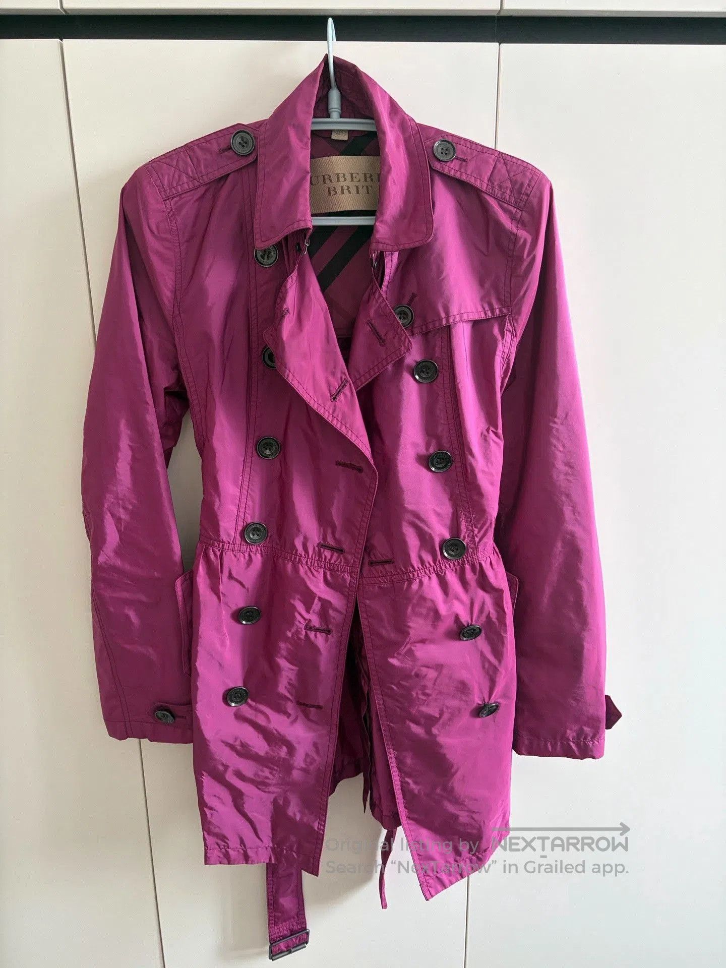 Burberry Burberry Pink Lightweight Trench Coat. Size M / US 6-8 / IT 42-44 - 2 Thumbnail