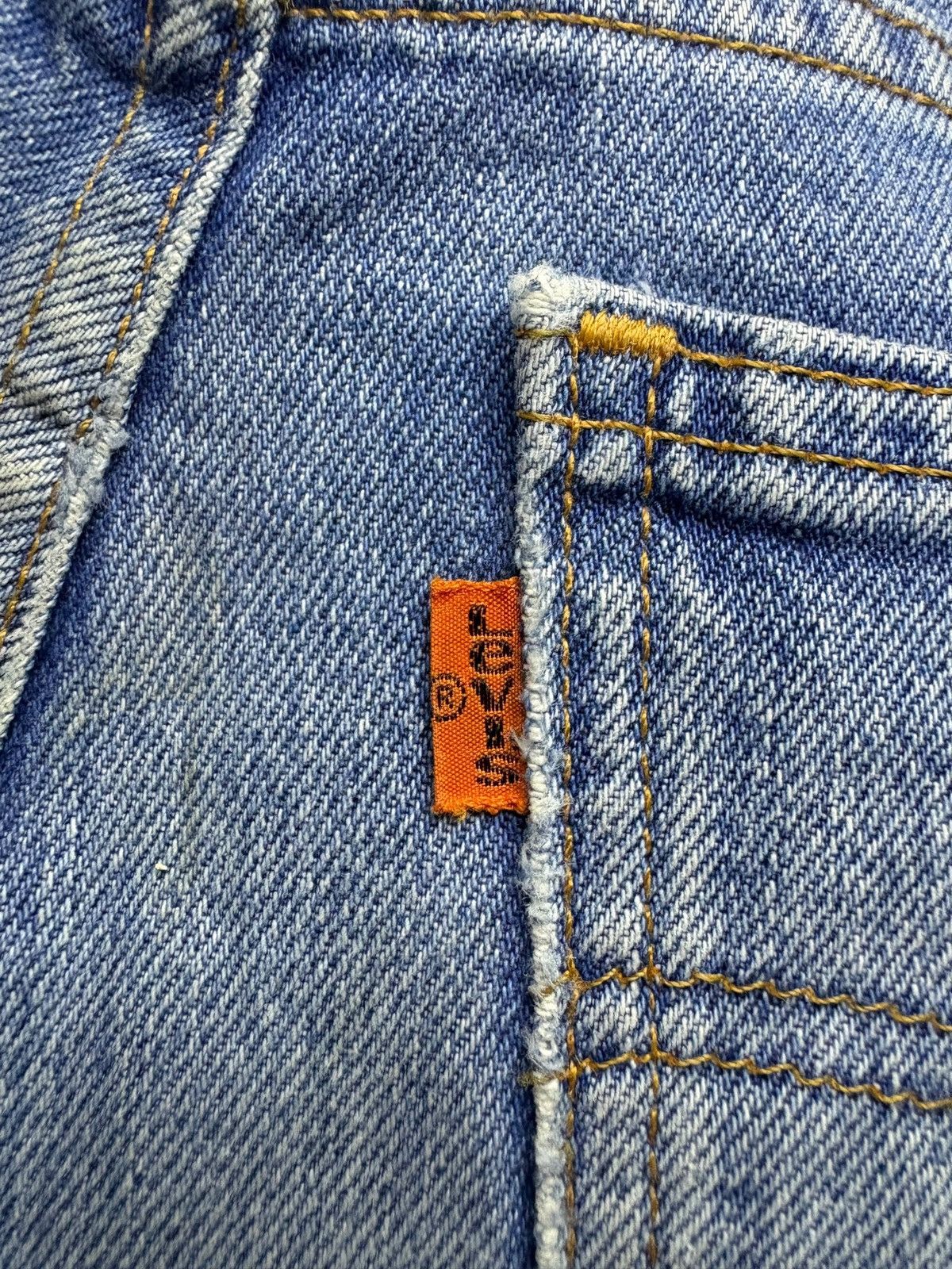 Levi's Vintage 90s Levis 653 Orange Tab Blue Wash Distressed Jeans Size US 28 / EU 44 - 9 Thumbnail