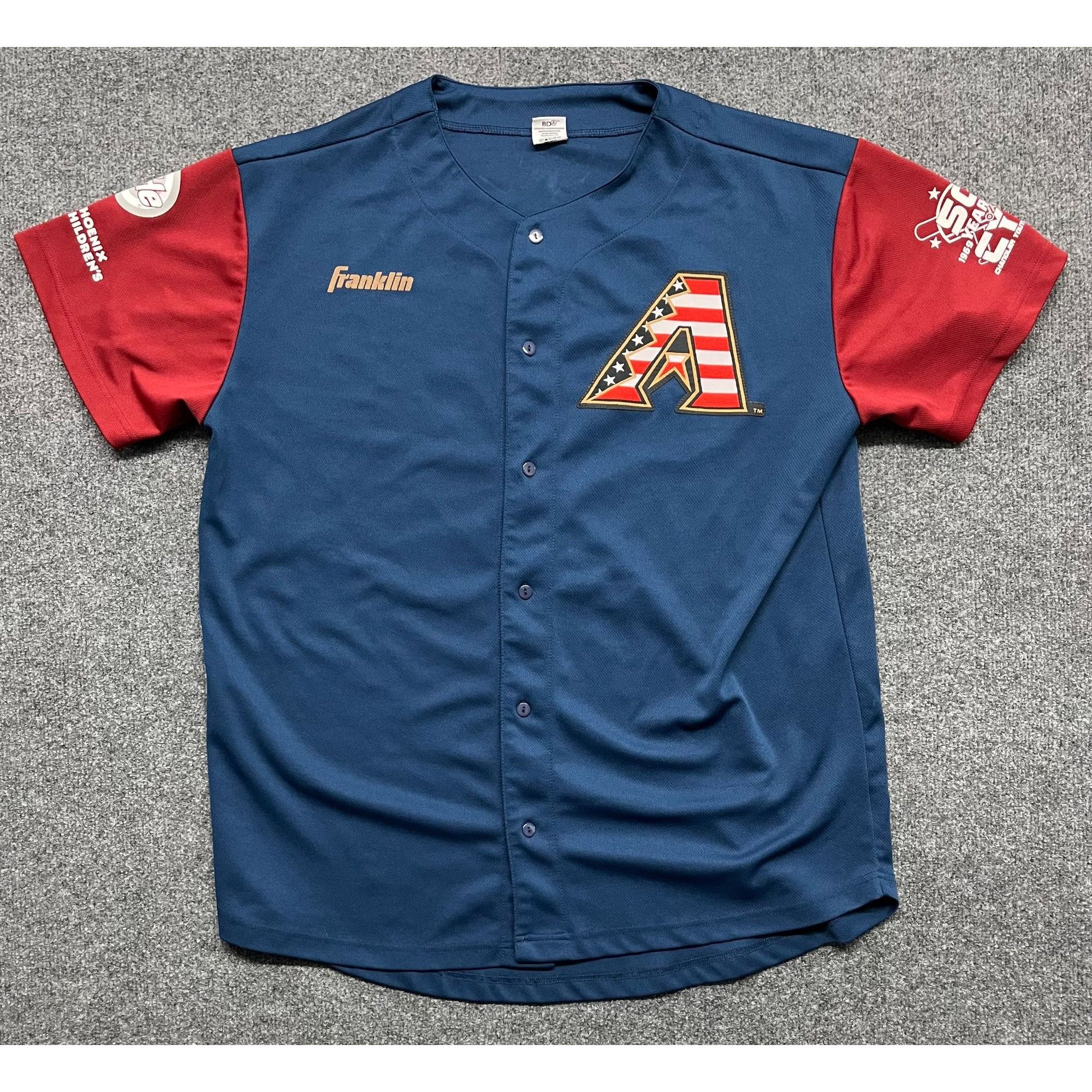 MLB Arizona Diamondbacks Jersey size XL Adult Frys Franklin Patr Size US XL / EU 56 / 4 - 1 Thumbnail