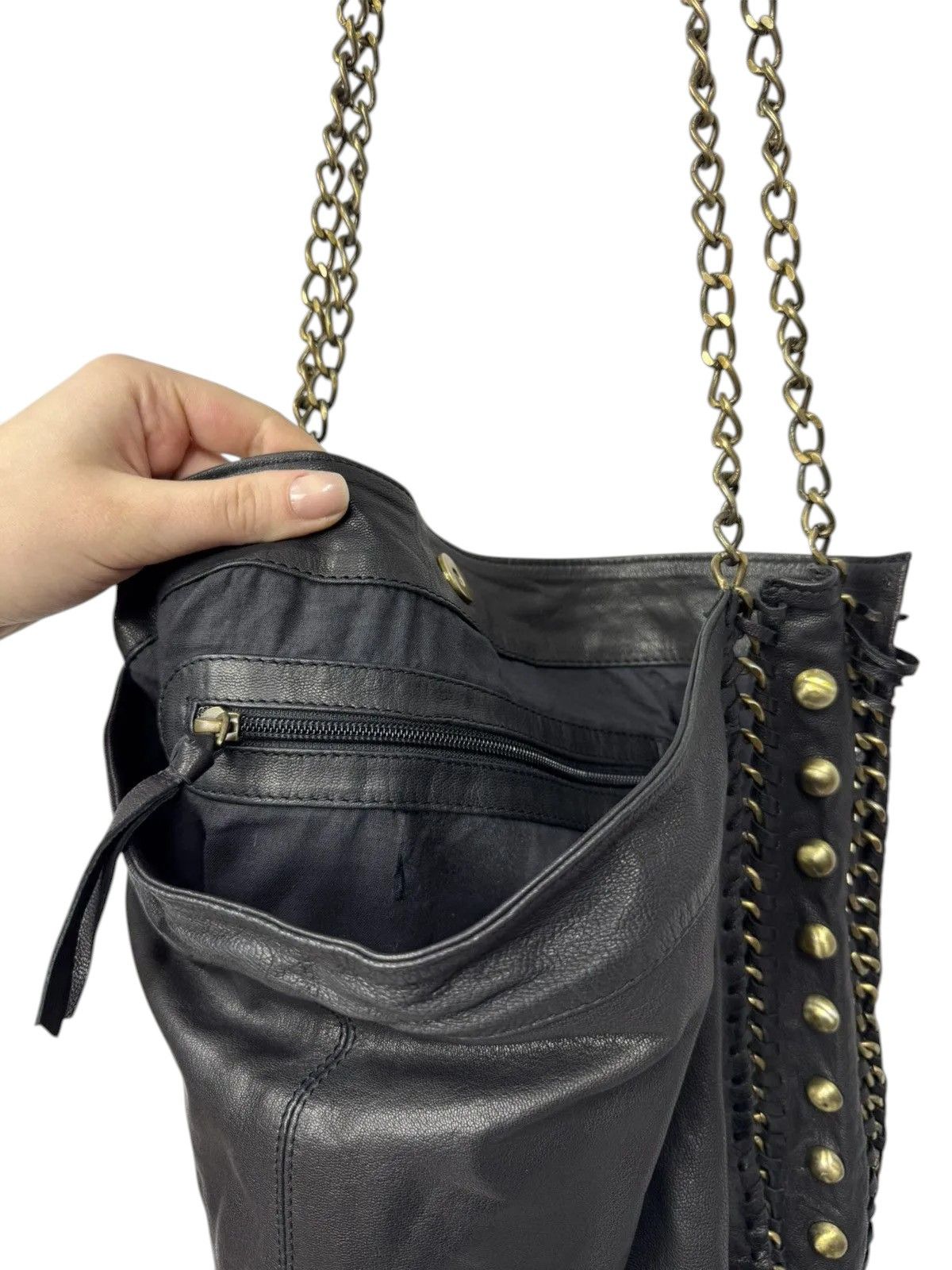 14th Addiction Leather Bag AS 98 style Vintage Metal Sling Bag Gothic GOA Size ONE SIZE - 11 Thumbnail