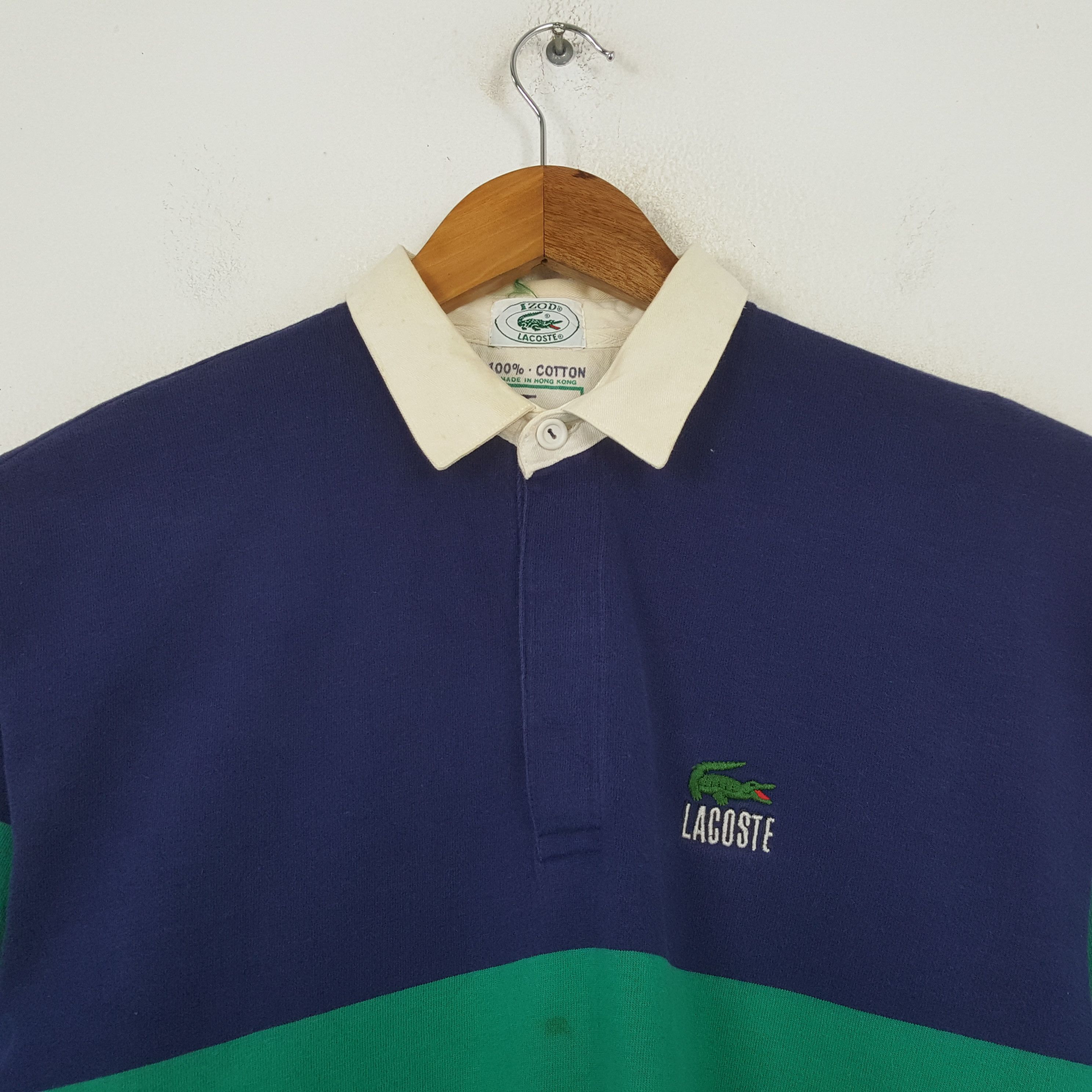 Lacoste Vintage Lacoste Sportswear Rugby Polos Shirt RR2 Size US L / EU 52-54 / 3 - 2 Thumbnail
