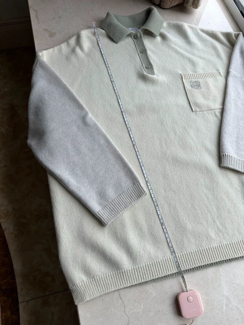 Loewe LOEWE Plaid wool polo shirt sweater Size S / US 4 / IT 40 - 3 Thumbnail