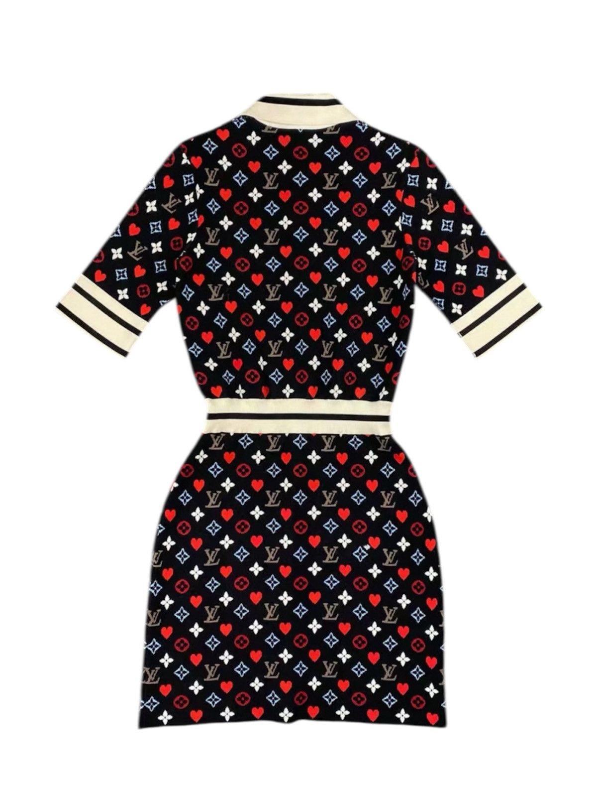 Louis Vuitton Louis Vuitton Women’s S Heart Polo Dress Monogram knit Size S / US 4 / IT 40 - 4 Thumbnail