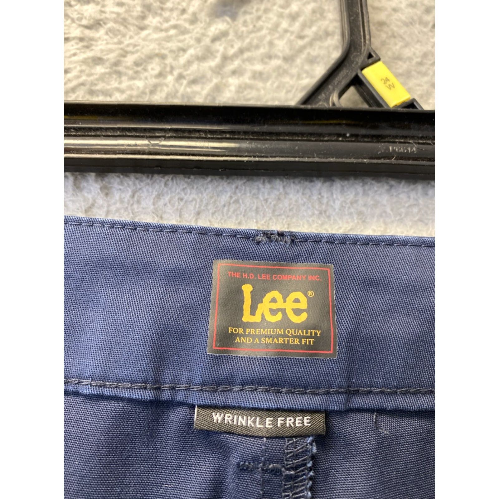 Lee LEE Chino Pants Women Size 8 Navy Cotton Blend Tapered Regular 32" Inseam Size 30" / US 8 / IT 44 - 3 Thumbnail