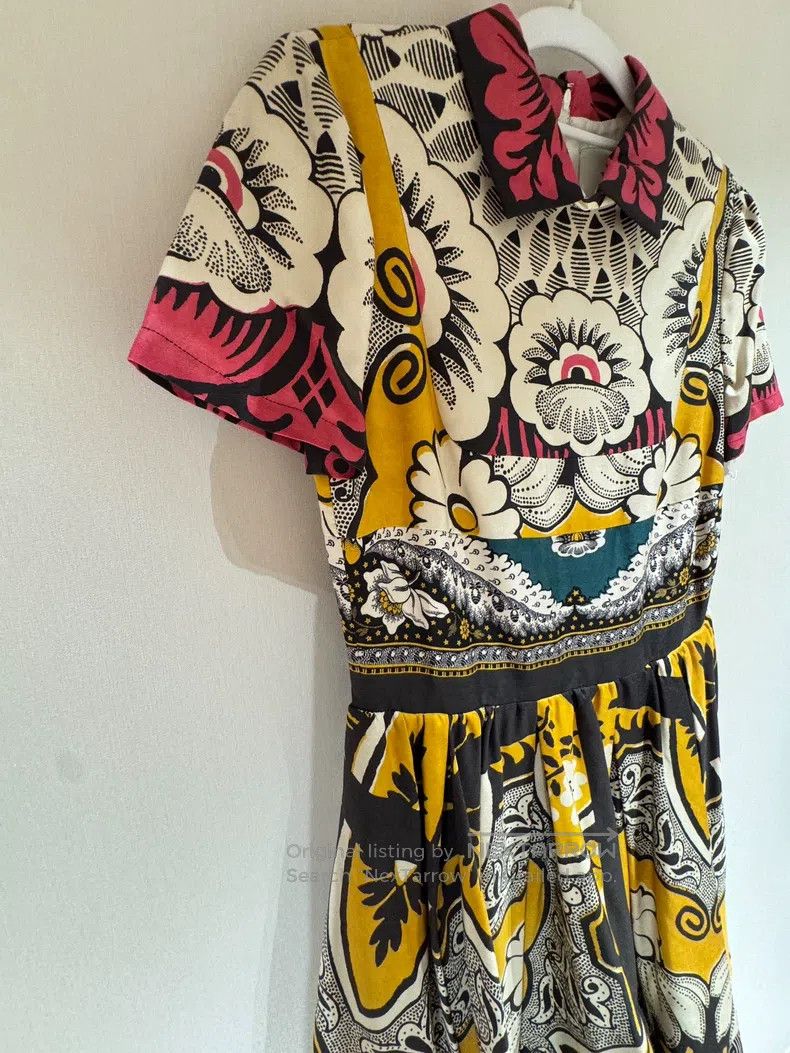 Valentino Valentino Vintage printed shirt dress Size S / US 4 / IT 40 - 4 Thumbnail