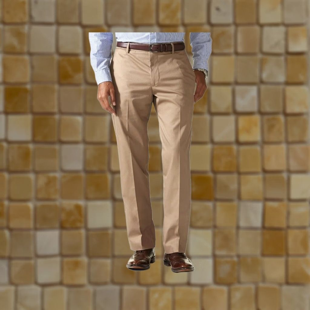 Dockers DOCKERS Dress - Flat Front Iron Free Straight Flat Pants 36 Regular Dark Wheat Brown Mens 36x34 Color Brown Size US 36 / EU 52 - 1 Preview