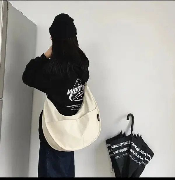 Japanese Brand Large Capacity Nylon Hobos/Crossbody Bags Unisex Size ONE SIZE - 2 Thumbnail