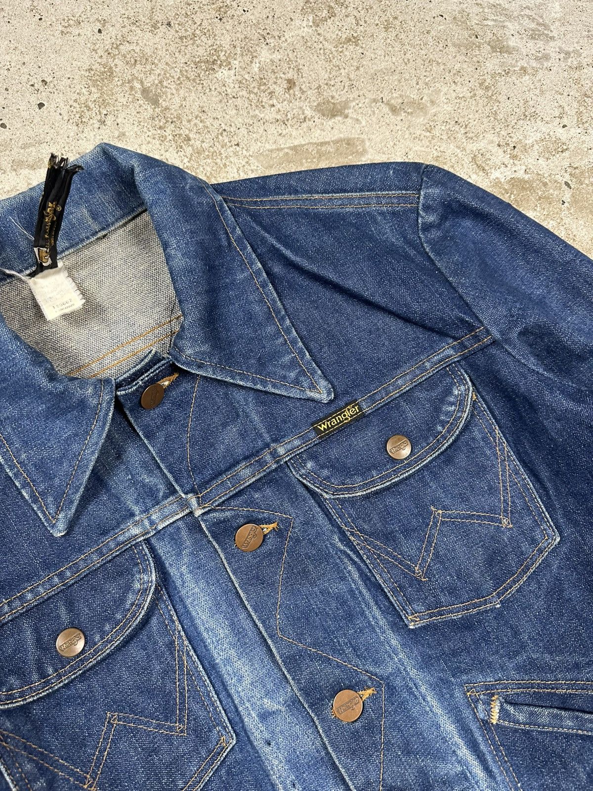 Wrangler Vintage 70s Wrangler Denim Jeans Trucker Jacket Size US S / EU 44-46 / 1 - 7 Thumbnail